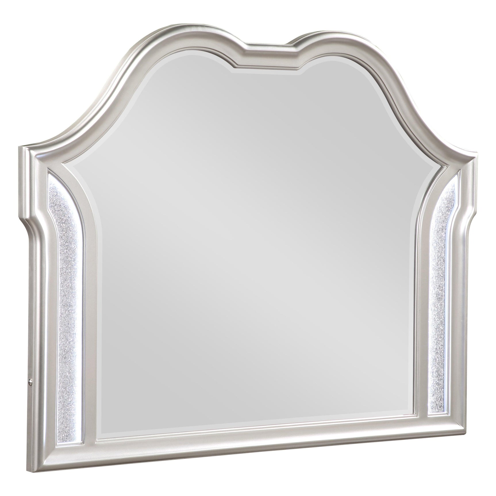 Evangeline Chest corner angle showing wood veneers
