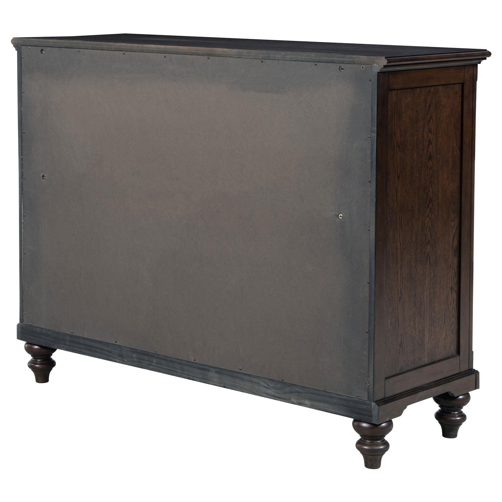 Top surface finish of dark oak dresser