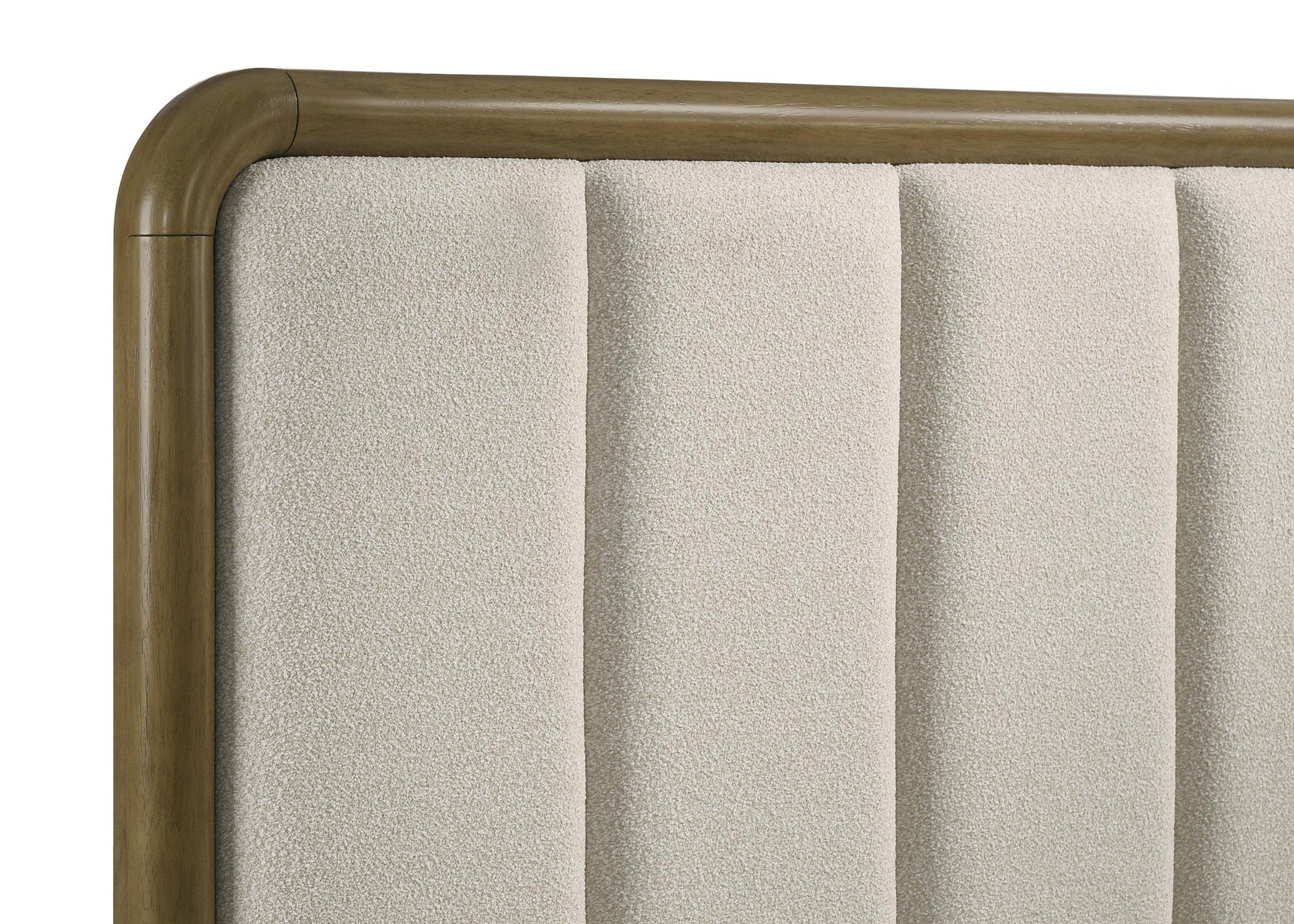 Detailed view of rounded corners and wood grain