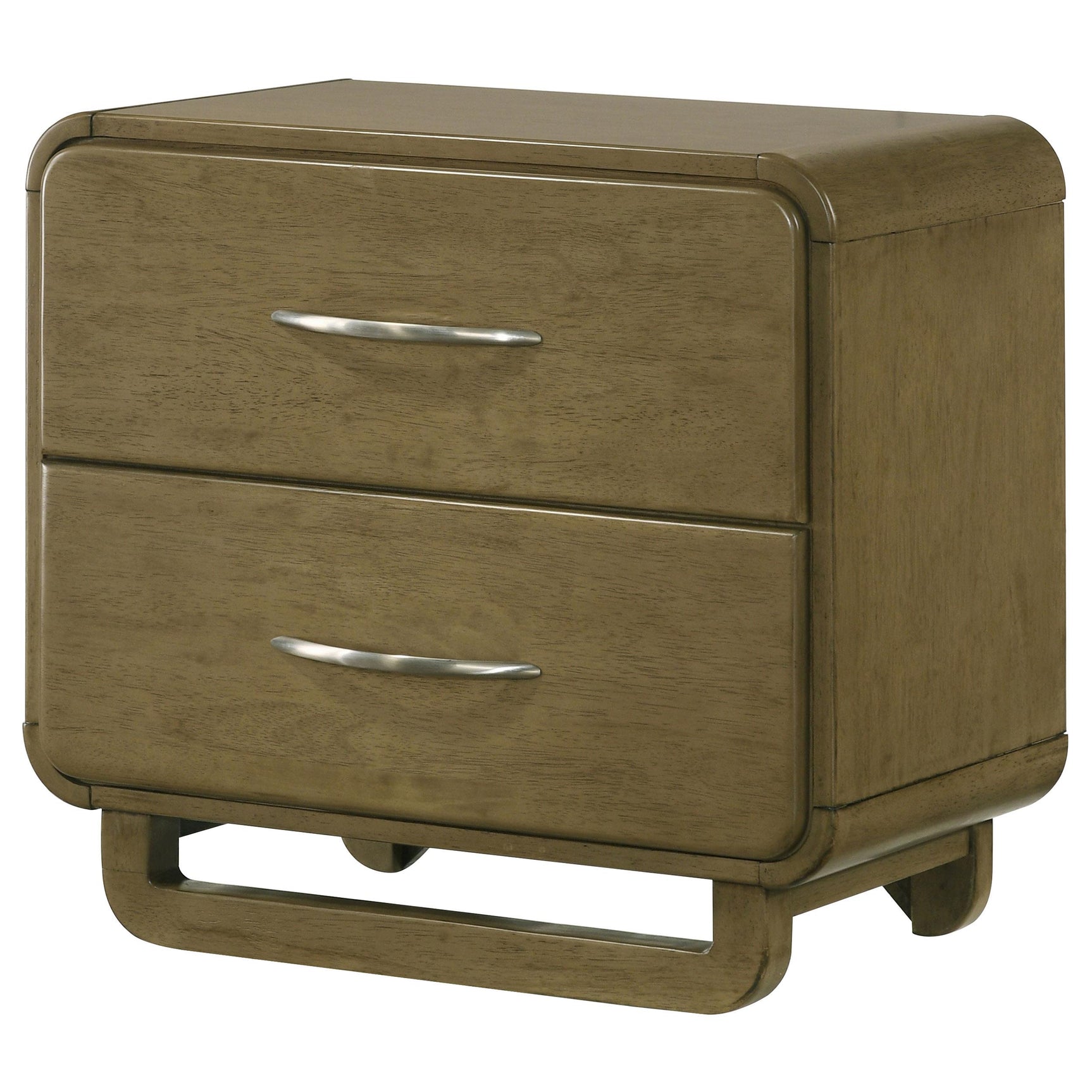 Top view of Amsbury nightstand showing cord management