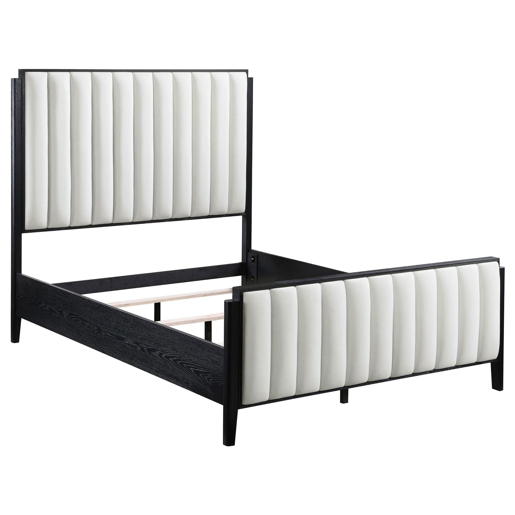 Brookmead bed upholstered headboard close-up