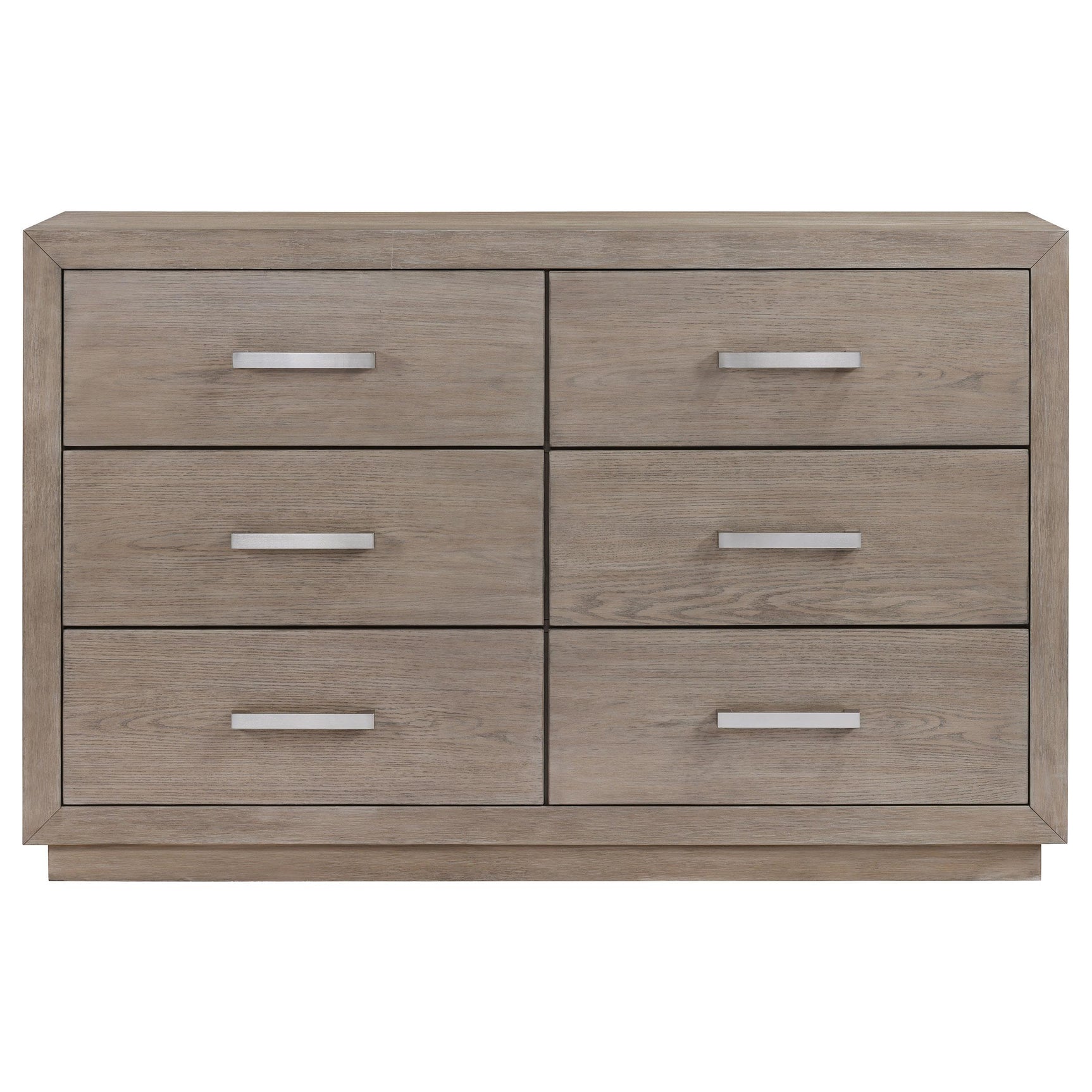 Kenora 6-drawer dresser barley brown close-up of wood grain