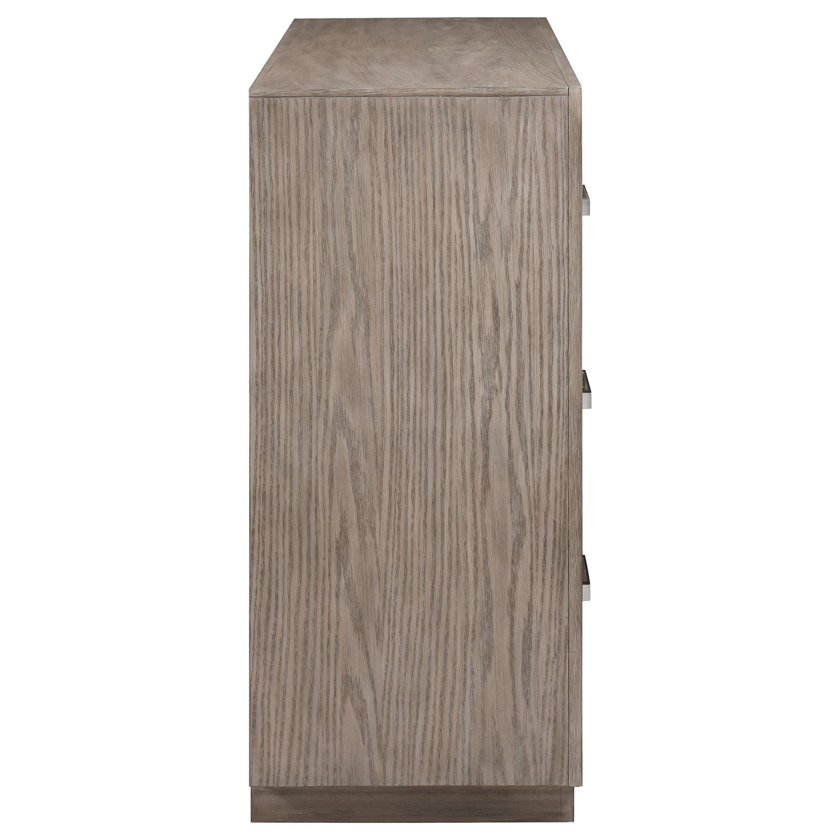 Kenora dresser drawer pull detail chrome finish