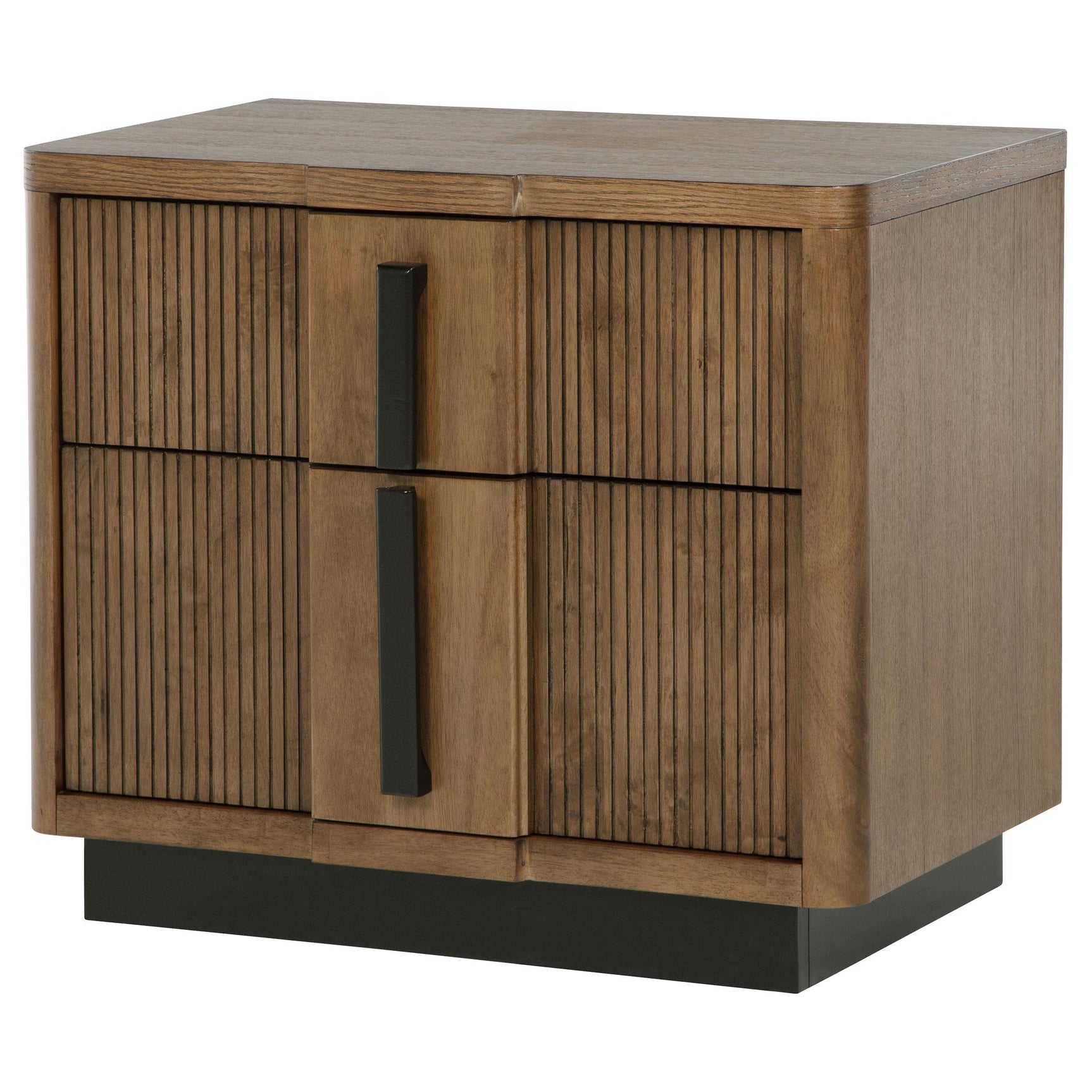 Close-up of drawer handle and dovetail joinery
