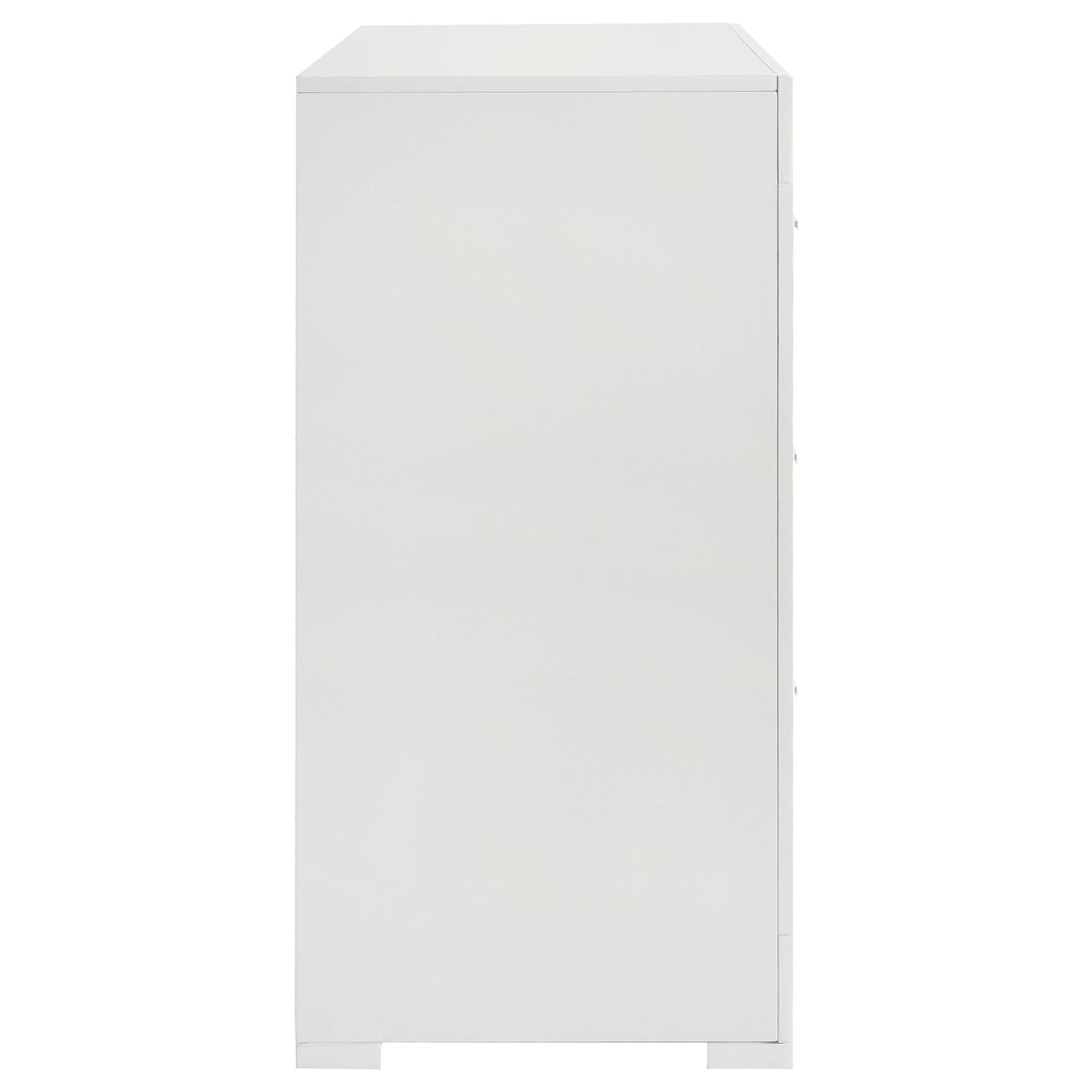 Plastic glide leveler under dresser