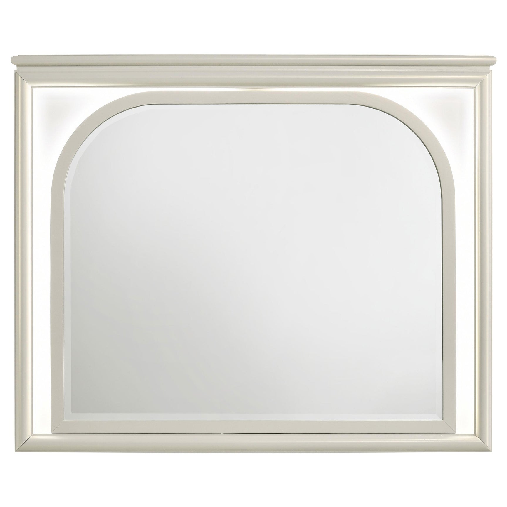 Close-up of LED lighting on Olivia mirror