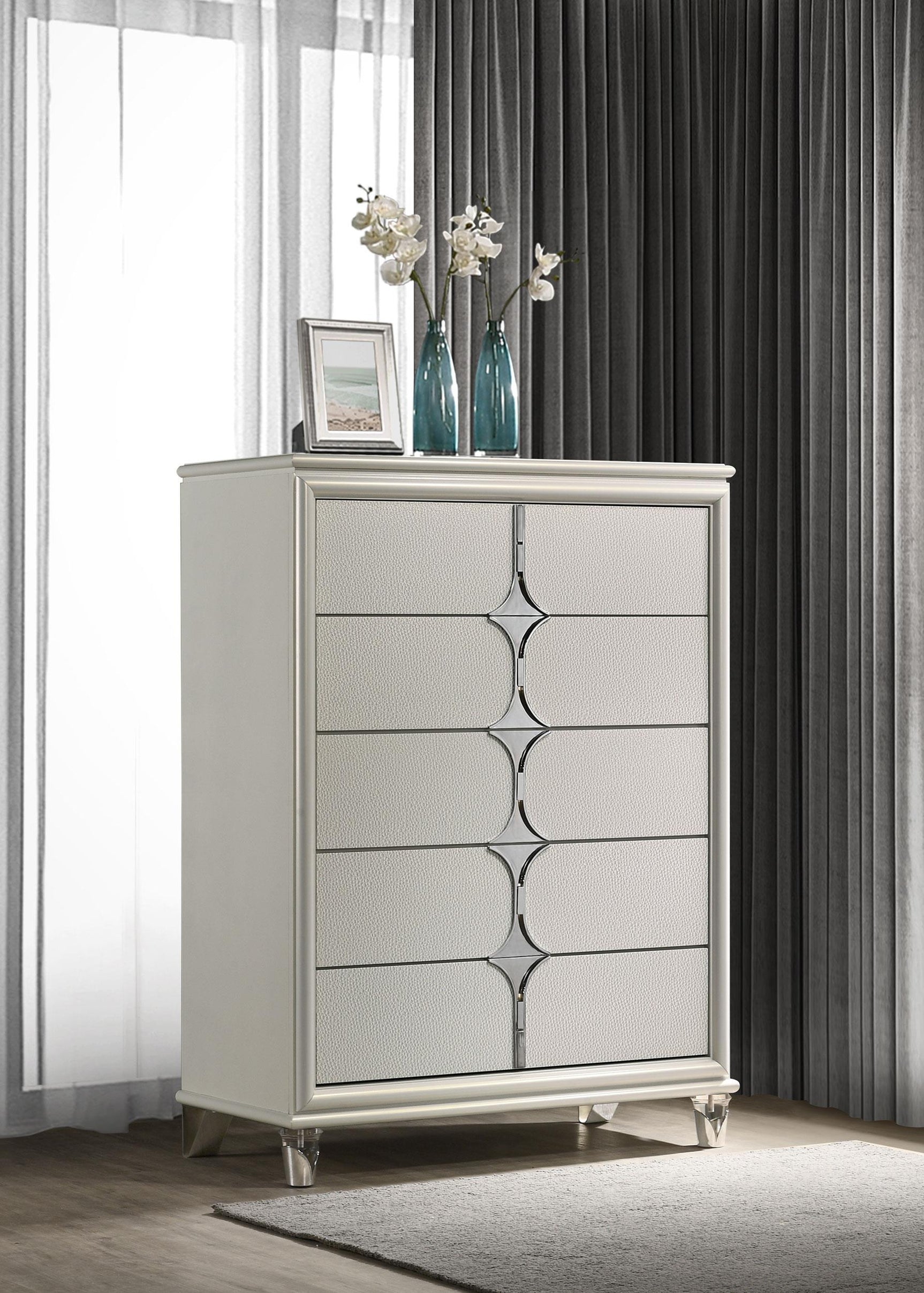 Olivia bedroom chest side angle