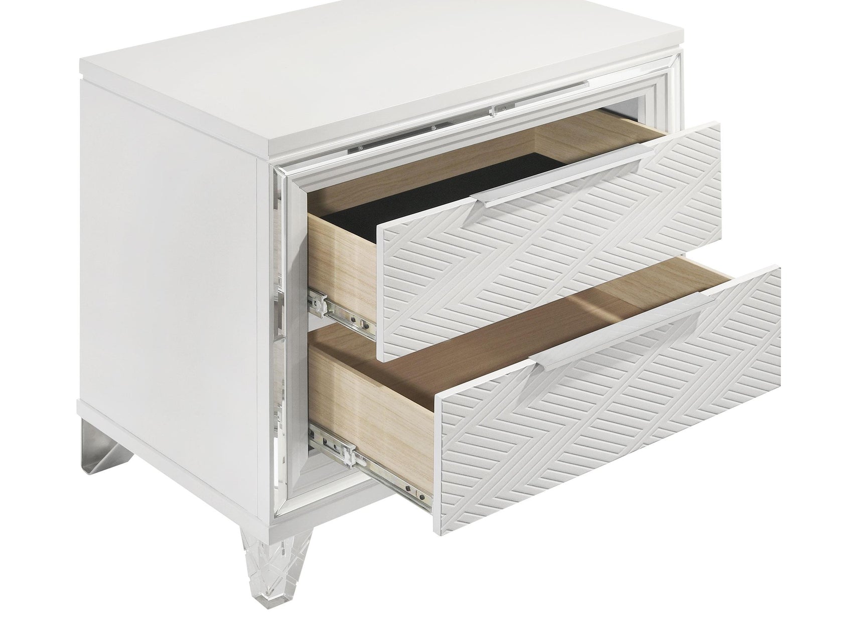 Marmore nightstand showing drawer handles