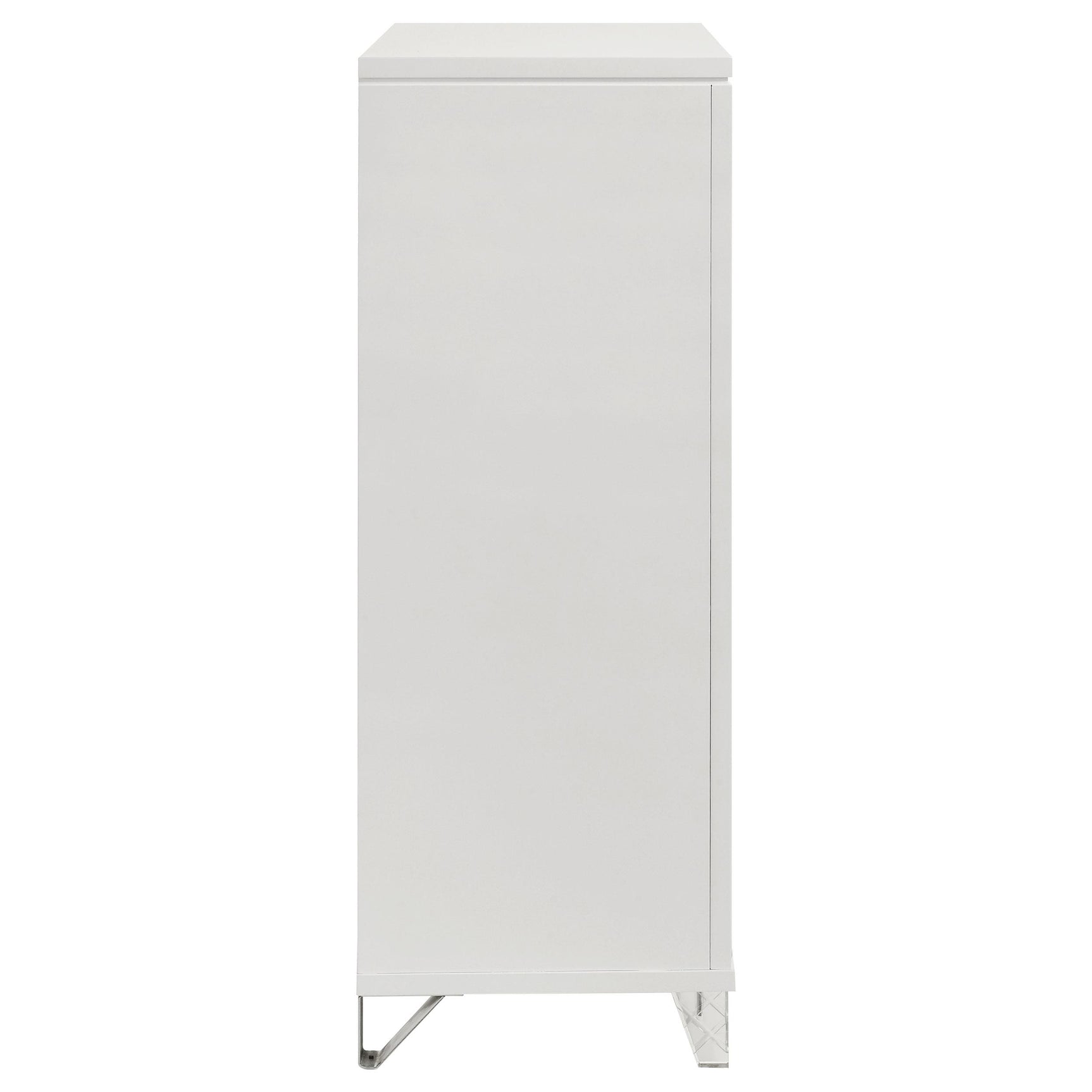 Back view of Marmore white bedroom chest