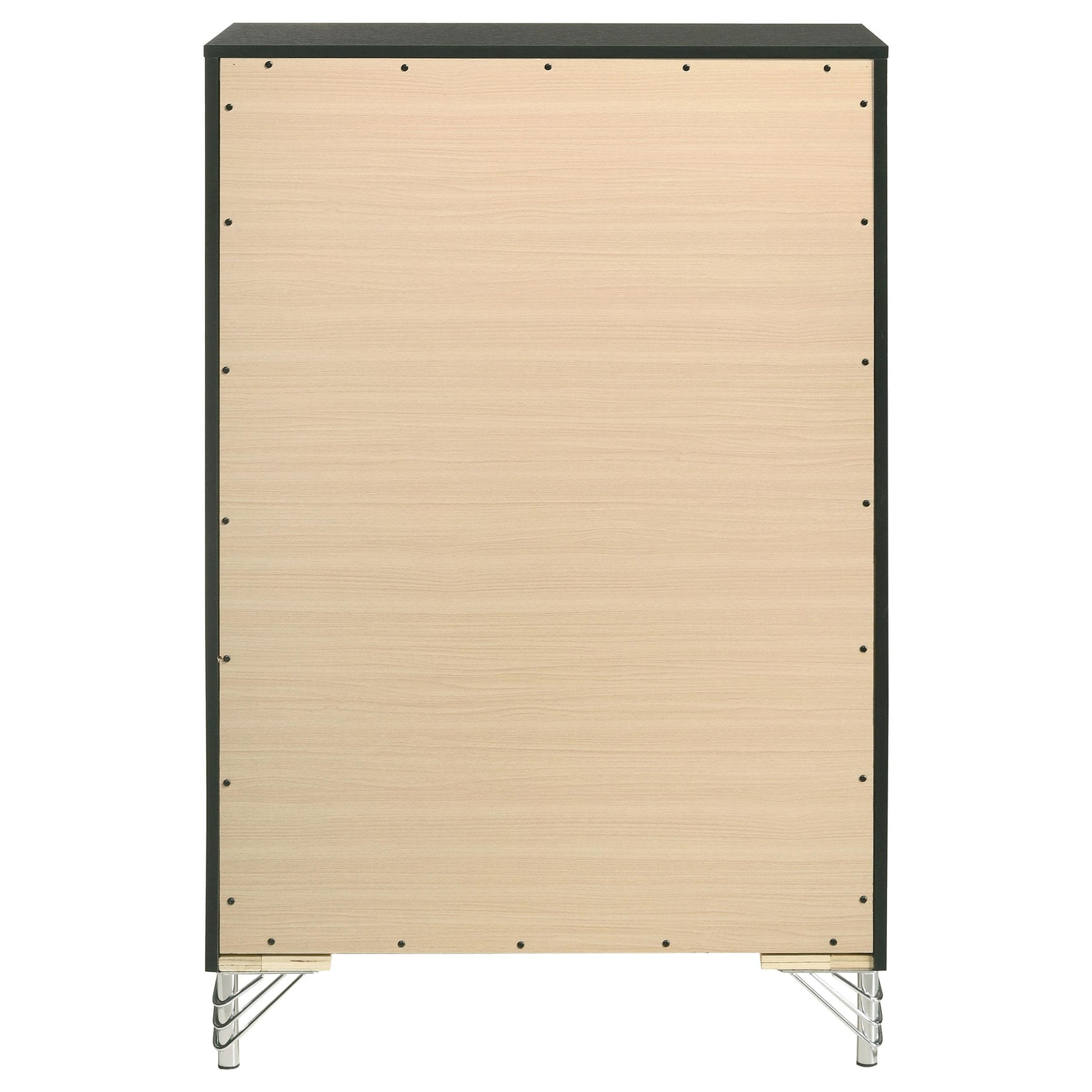 Back view of Lucia 5-drawer chest