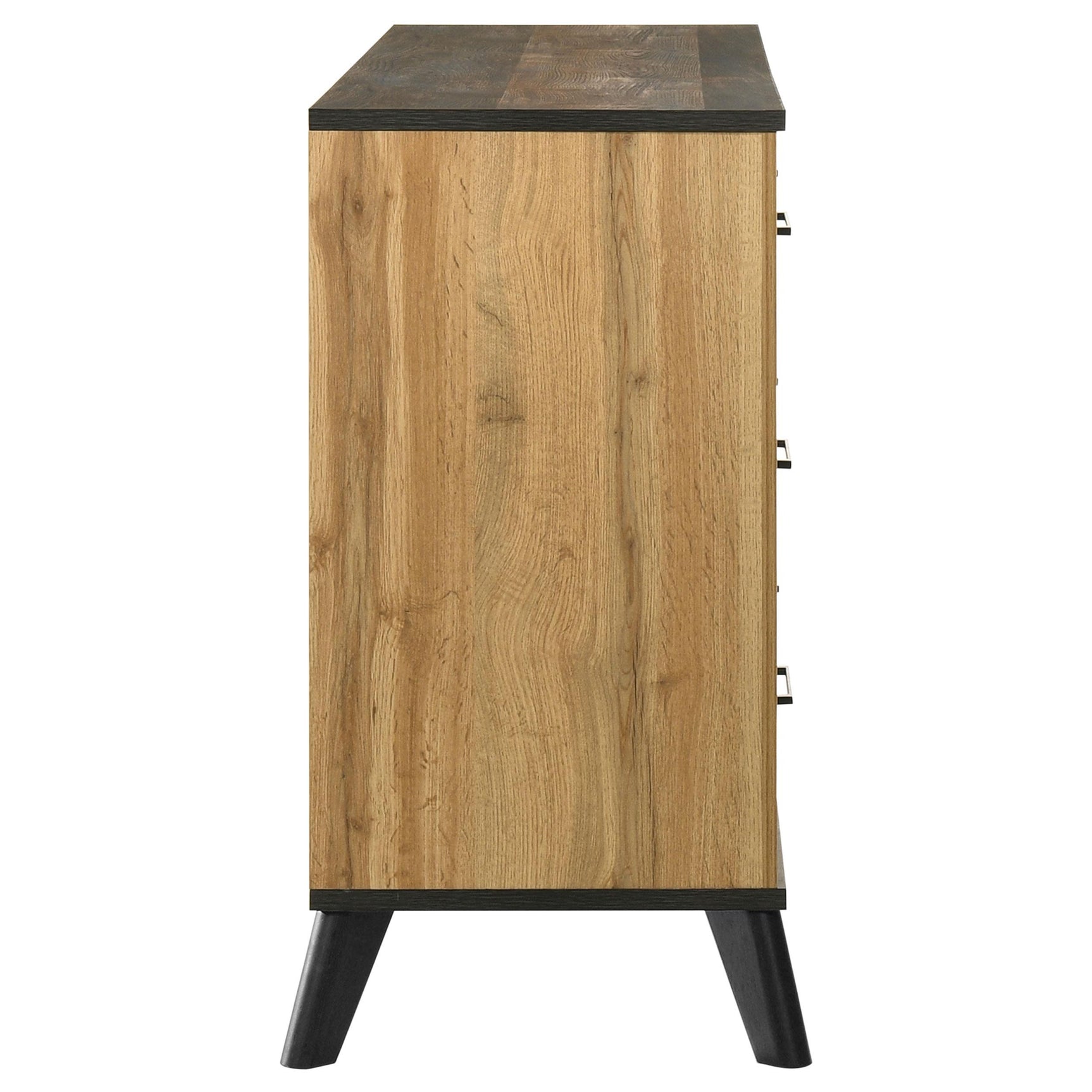 Kaywood 6-drawer dresser cabinet natural pine front view