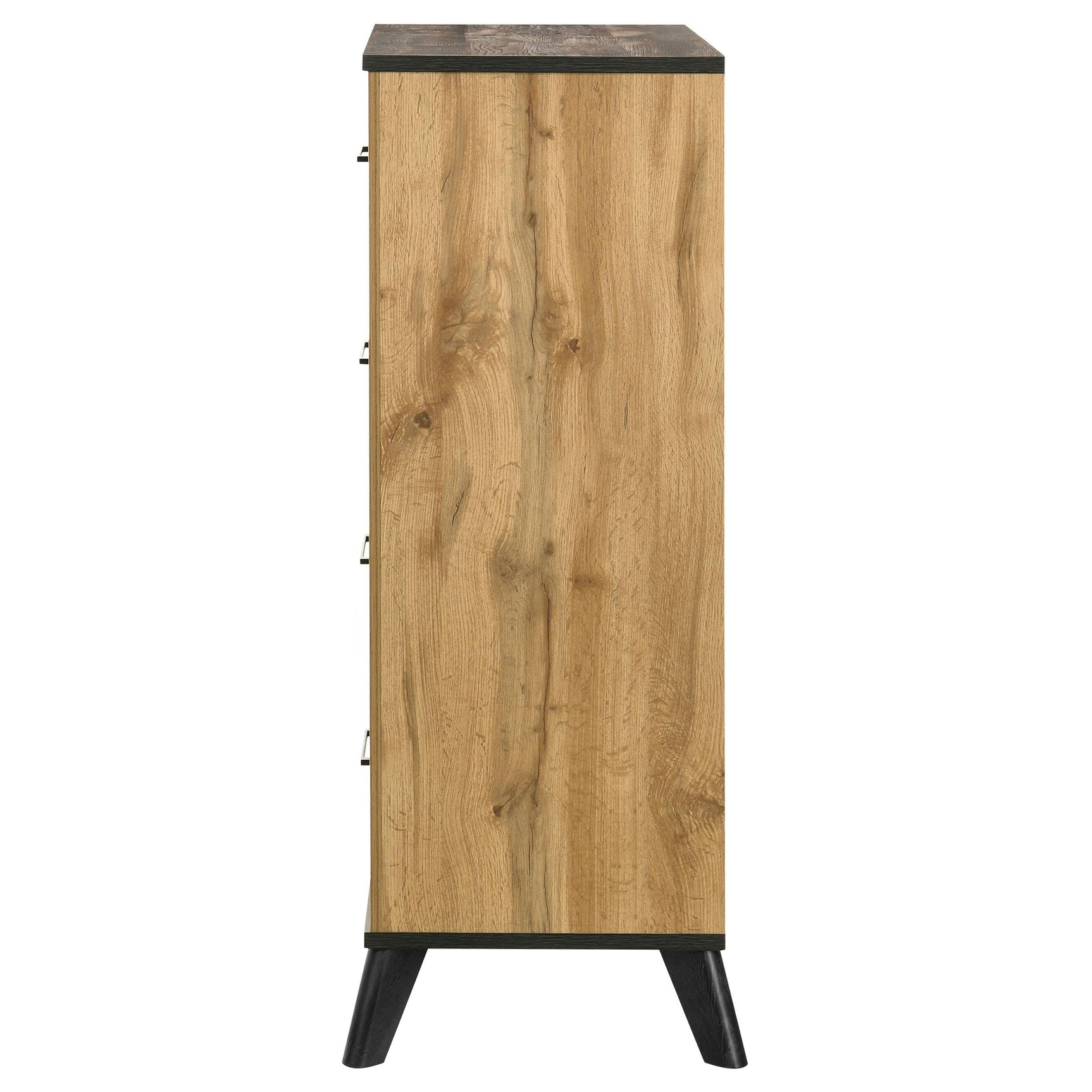 Open drawer displaying smooth metal glides