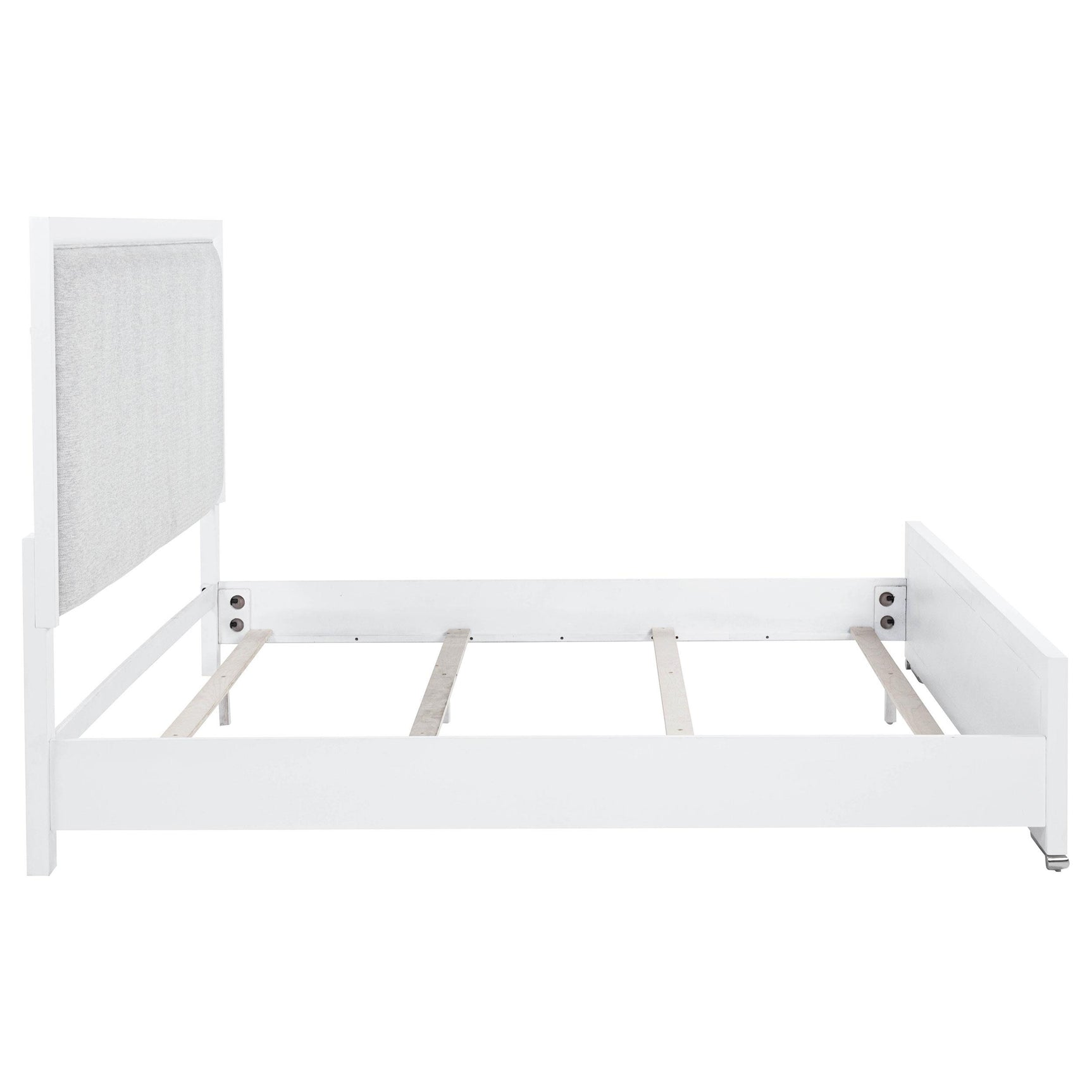 Assembly hardware and threaded bolt connections for bed rails