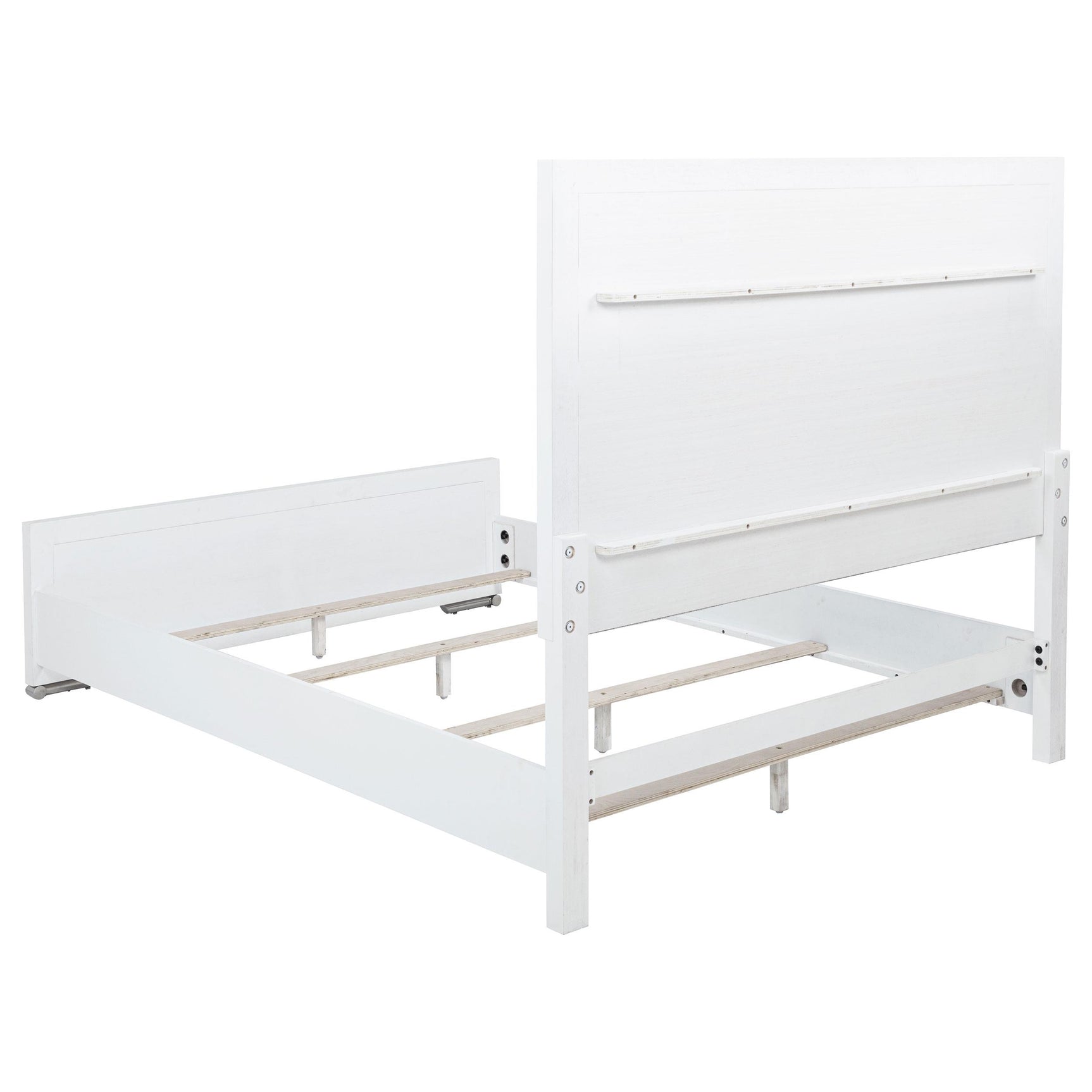 Gracemont queen bed showing fabric texture and border