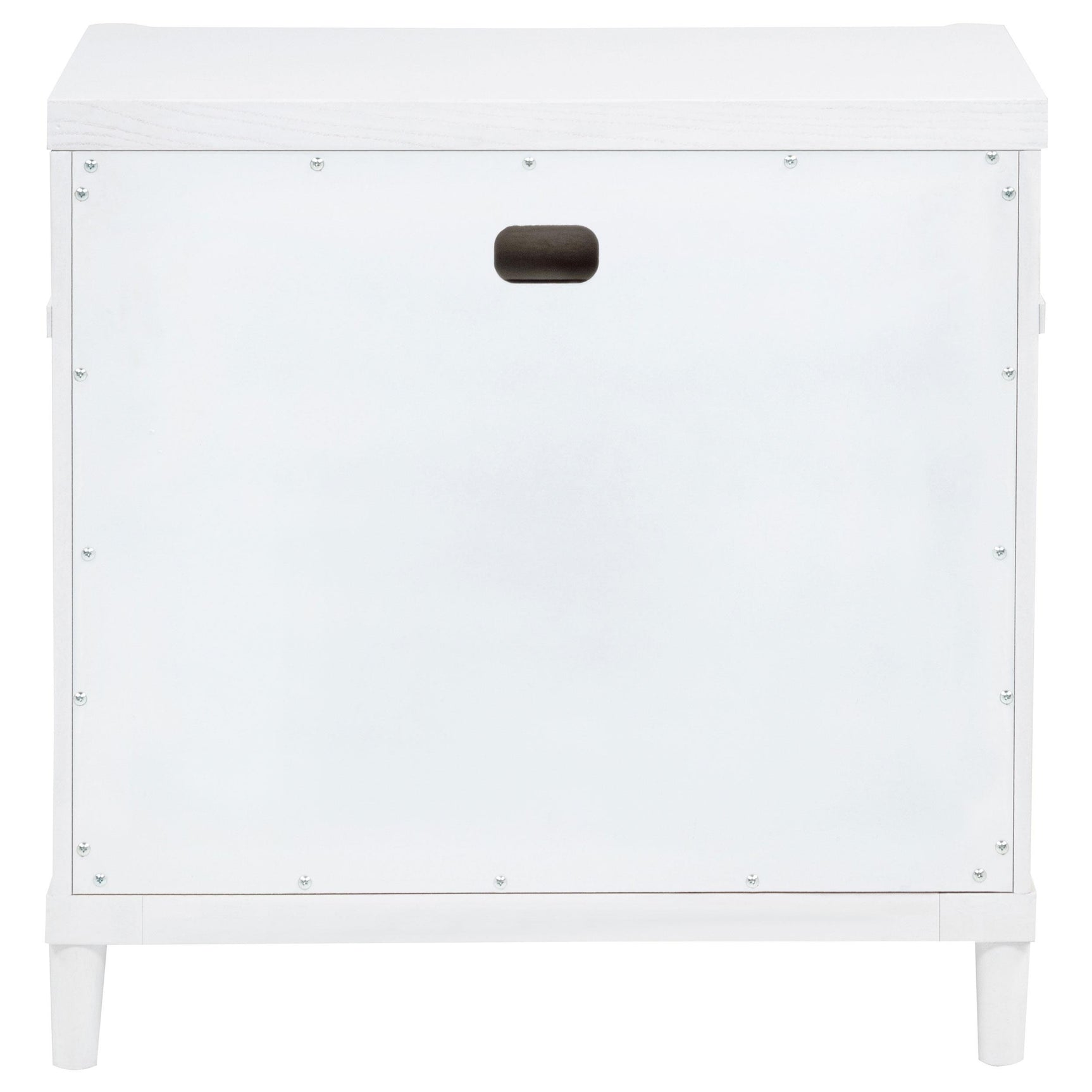 Gracemont white 3-drawer bedroom nightstand front view
