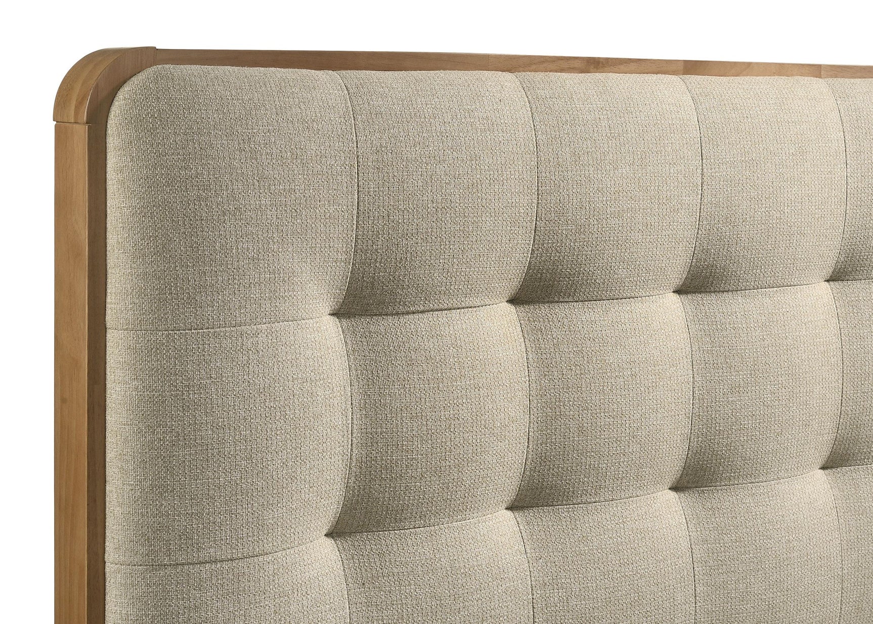 Fabric upholstery texture on padded headboard