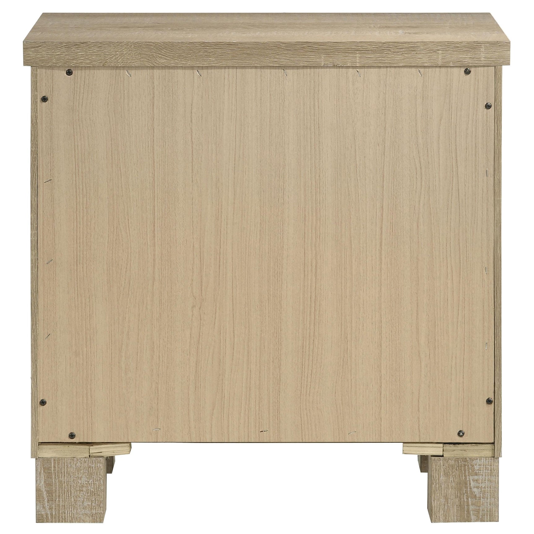 Nightstand in bedroom setting with lamp on top