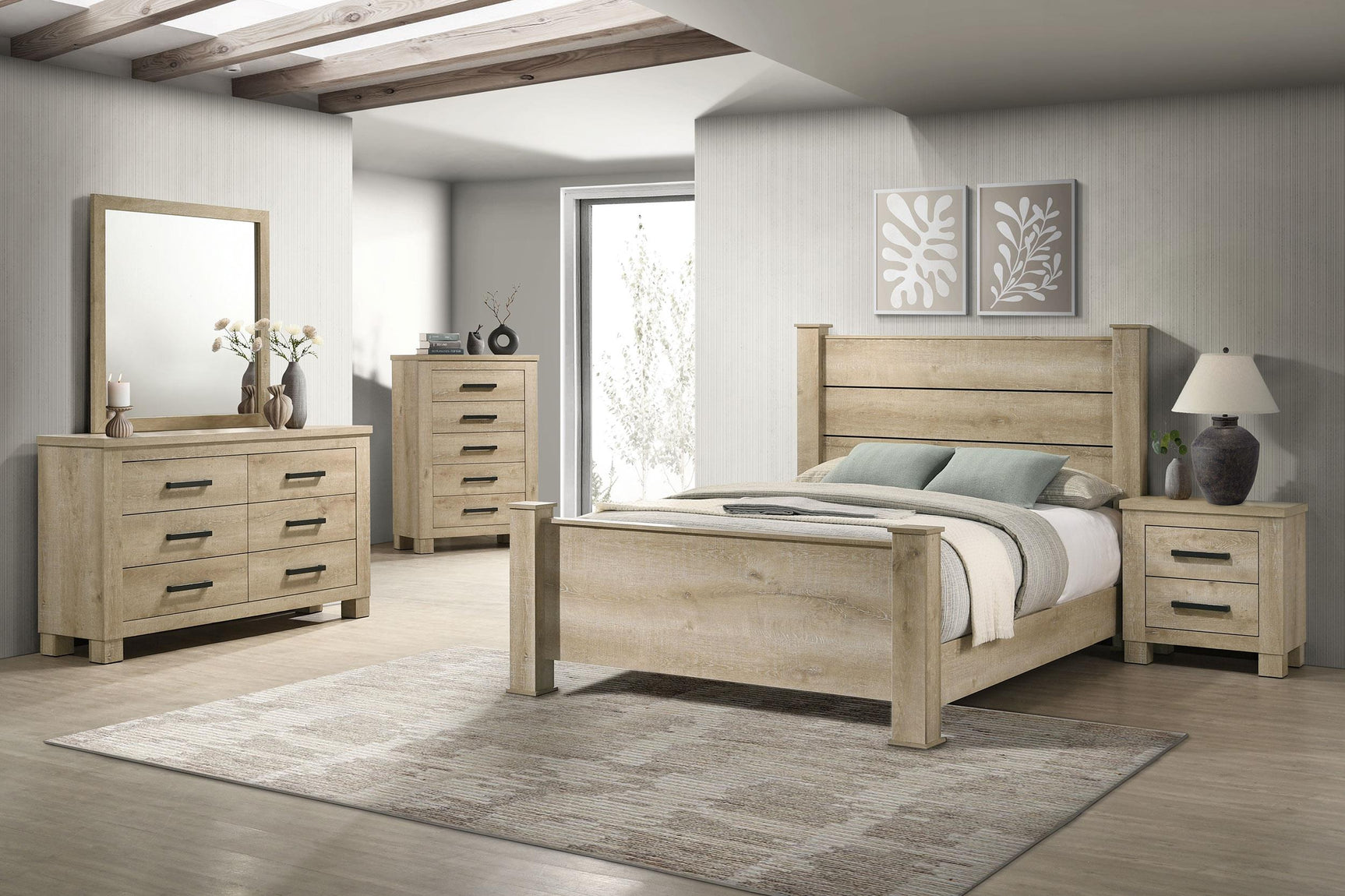 Oakglen Dresser Mirror Weathered Oak