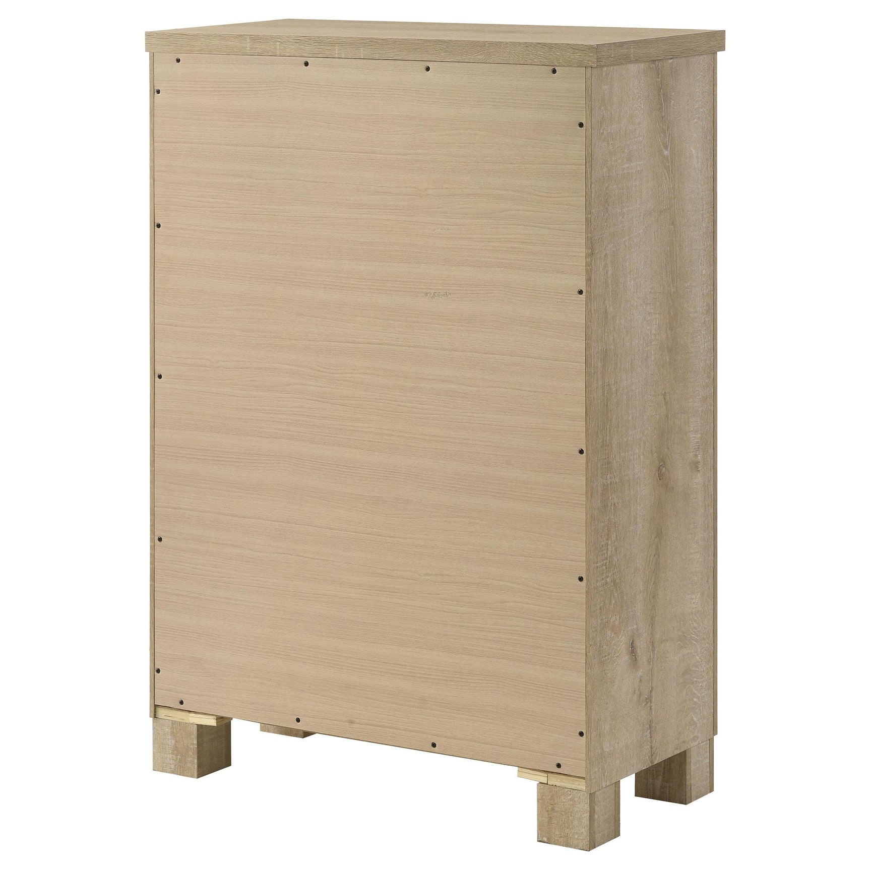 Back view of Oakglen 5-drawer chest