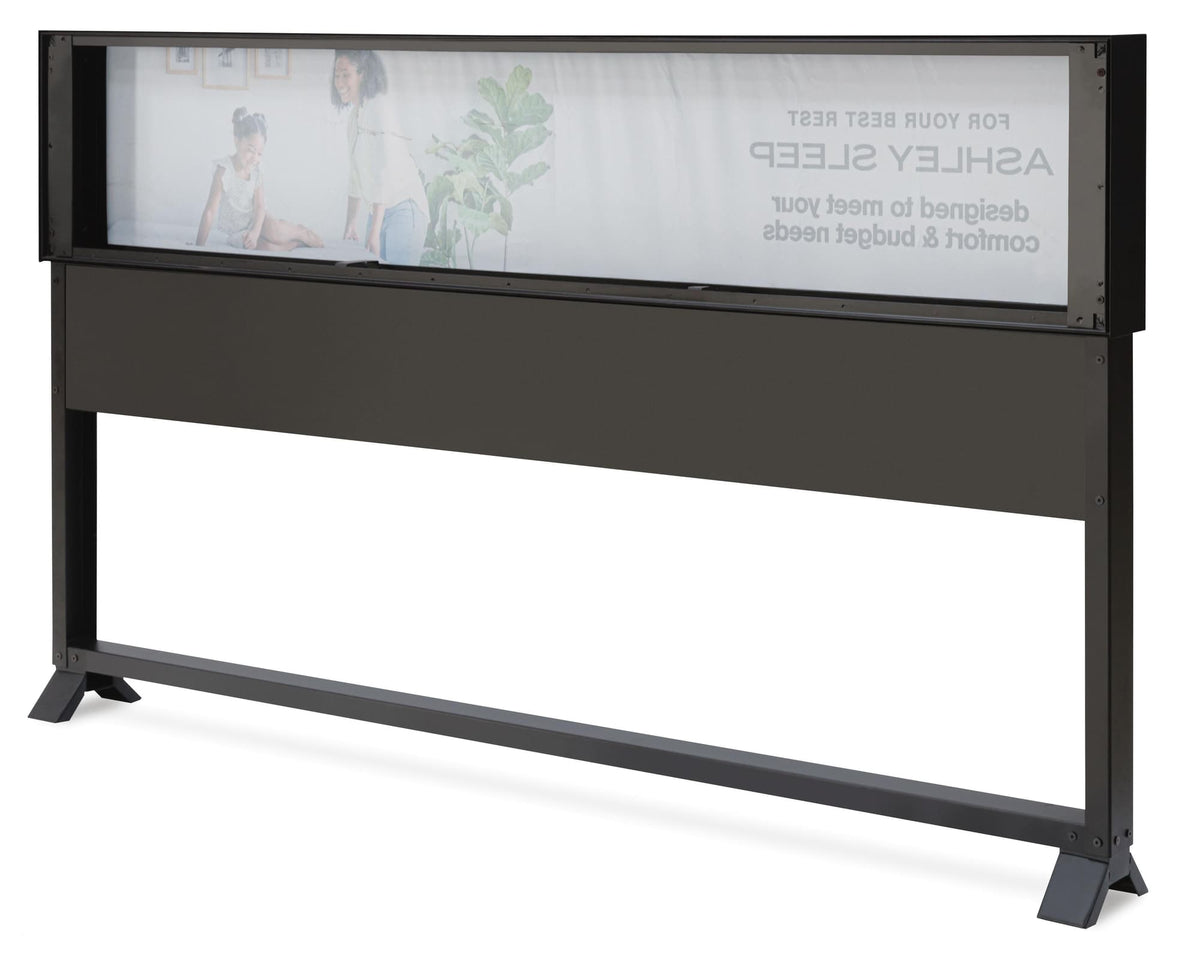 StoreDisplay Black King Metal Bedding Display Fixture — back view