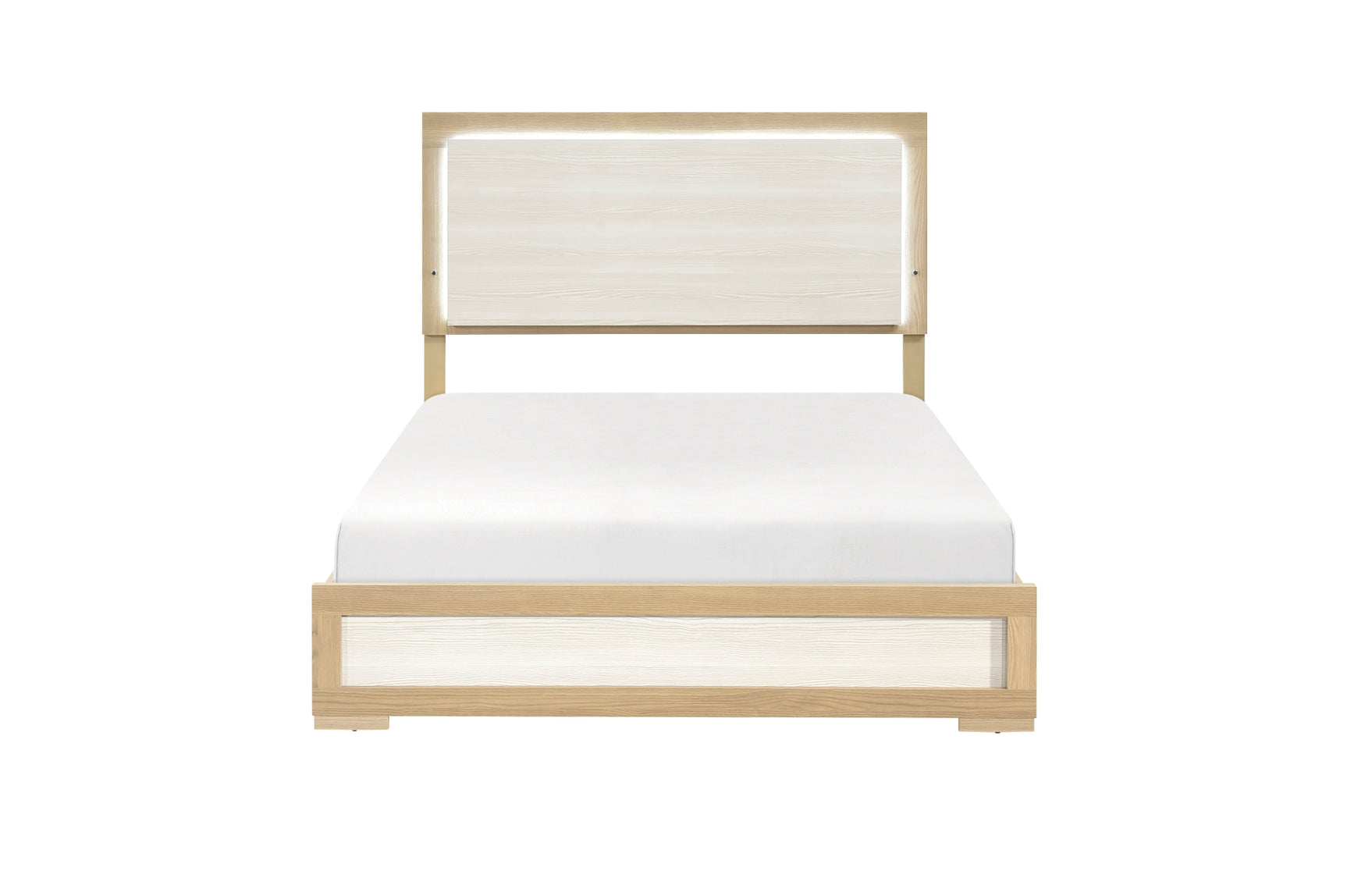bedroom setting with panel bed
