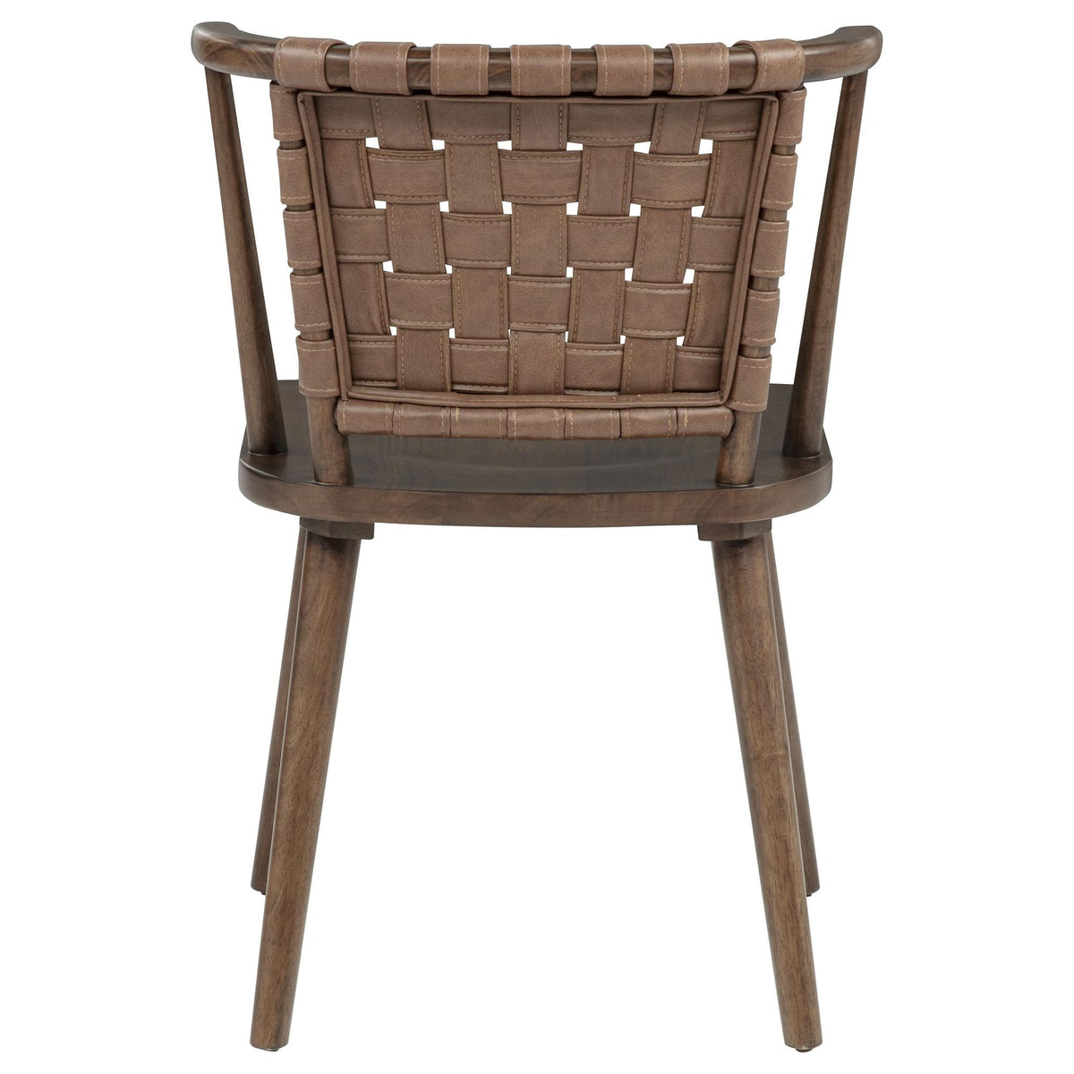 Tallis Brown Woven Leatherette Back Dining Side Chair Set of 2 — product image 7