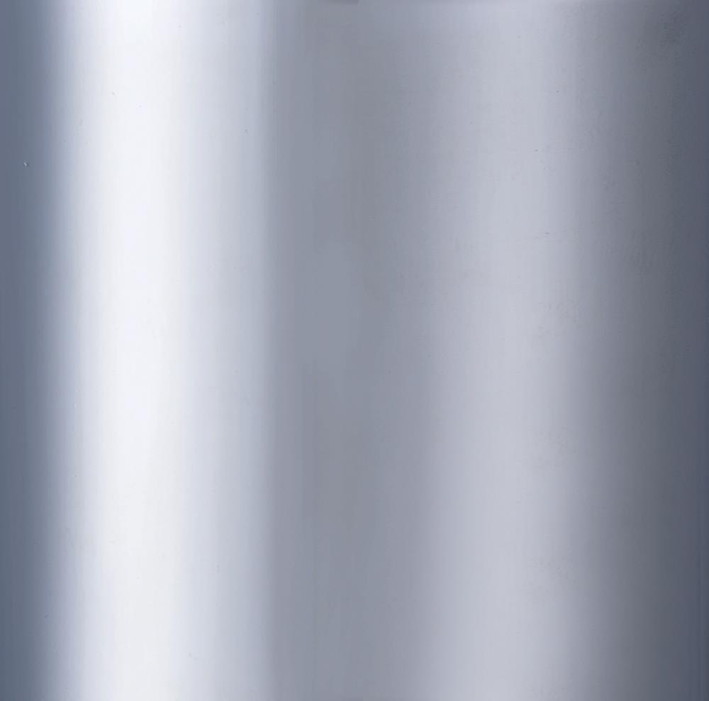 Close-up of black upholstered seat and chrome footrest on Theodore stool
