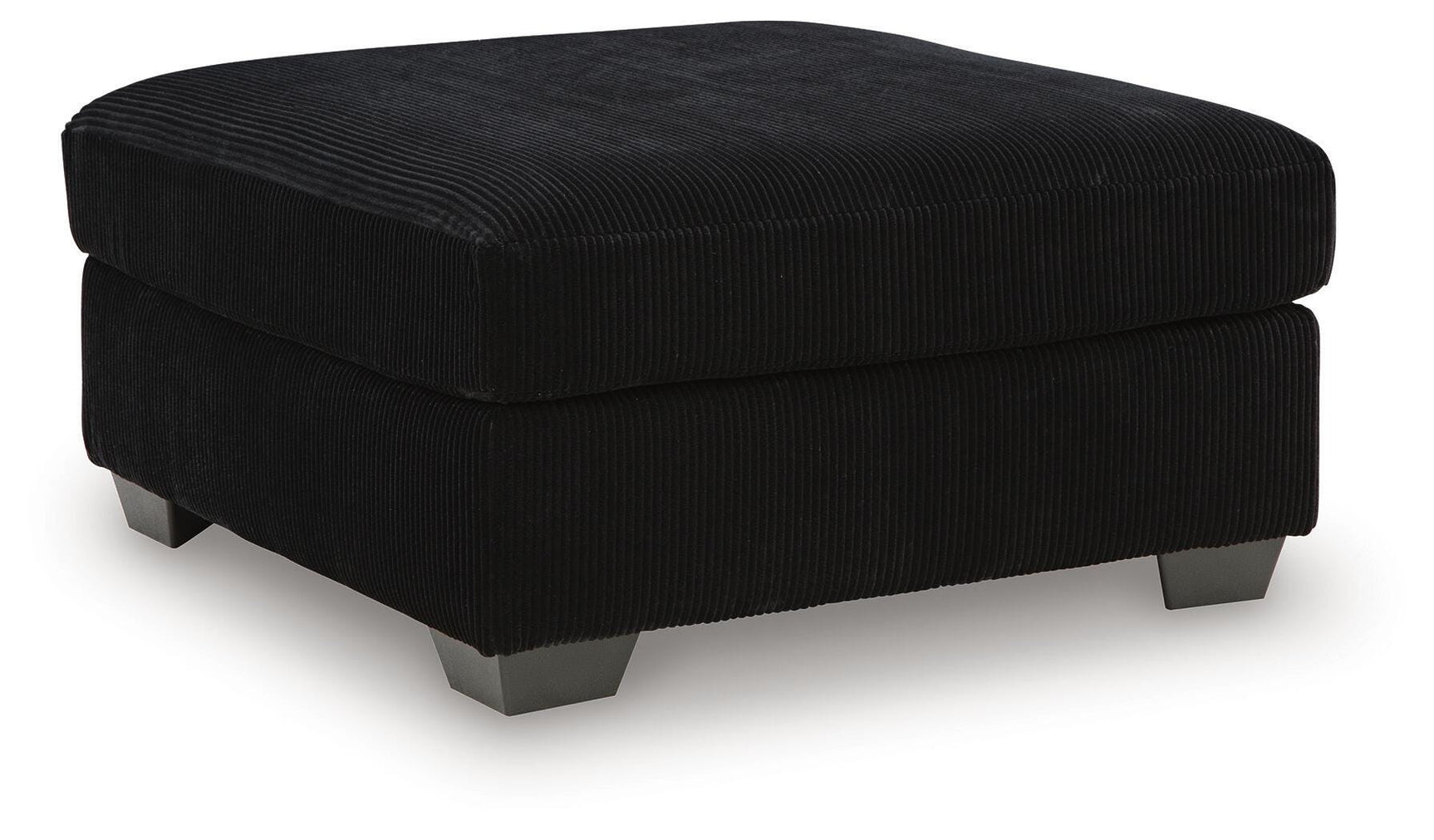 SimpleJoy Onyx Chenille,Velvet Oversized Accent Ottoman angled view