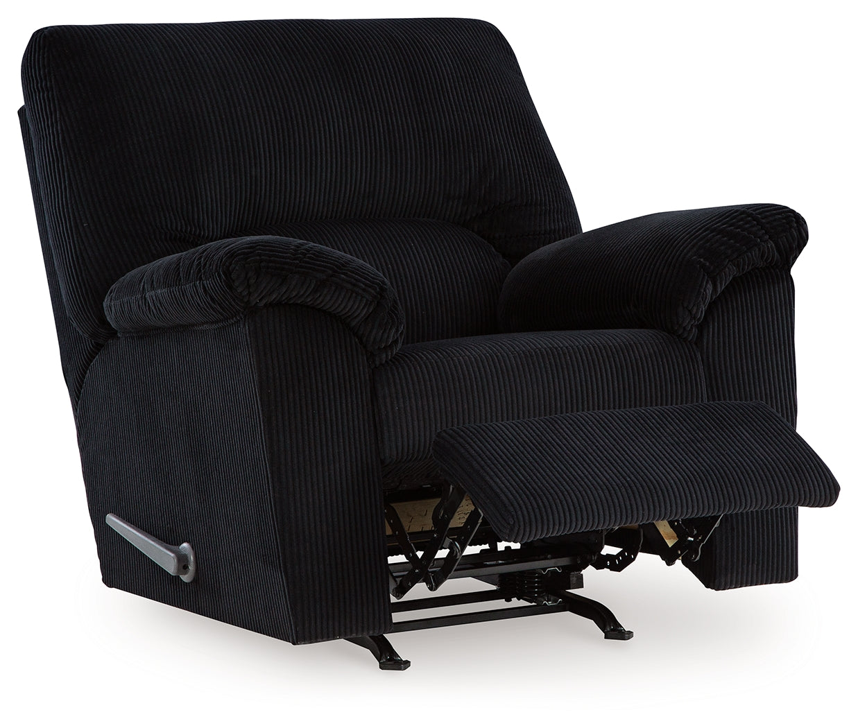 Reclining position of SimpleJoy Onyx Chenille Velvet Recliner
