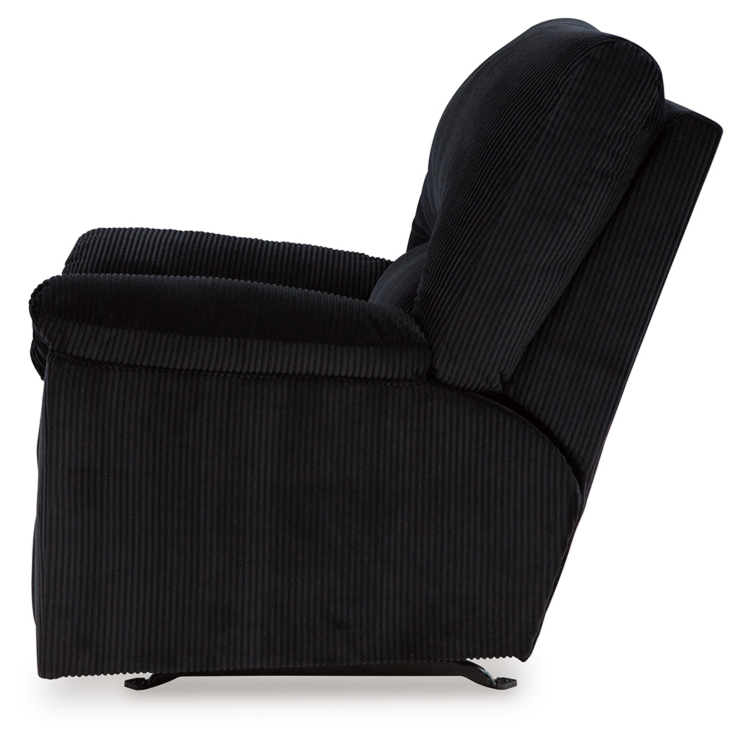 Alternate side angle of SimpleJoy Onyx Chenille Velvet Recliner