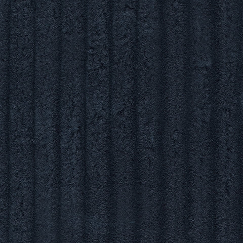 close-up view of navy chenille velvet fabric
