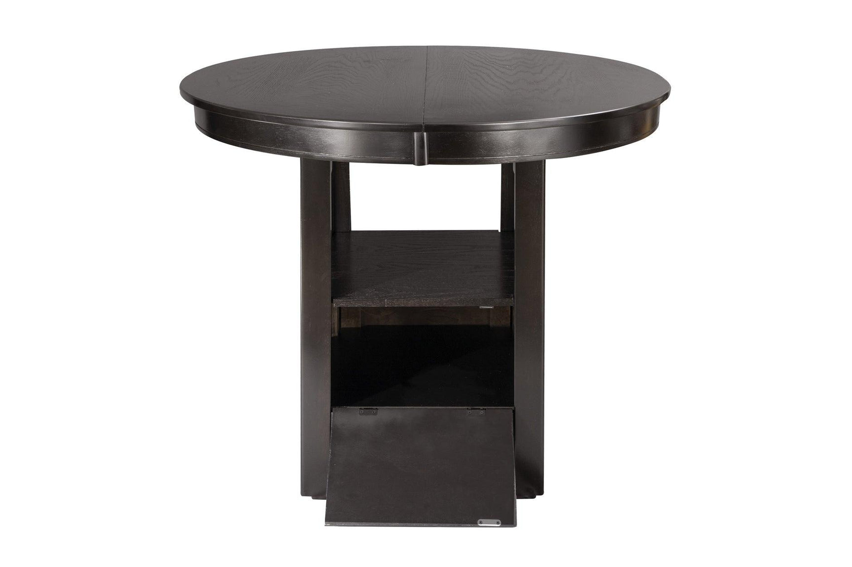 close-up of Junipero Dark Cherry Oval Dining Room Set table details