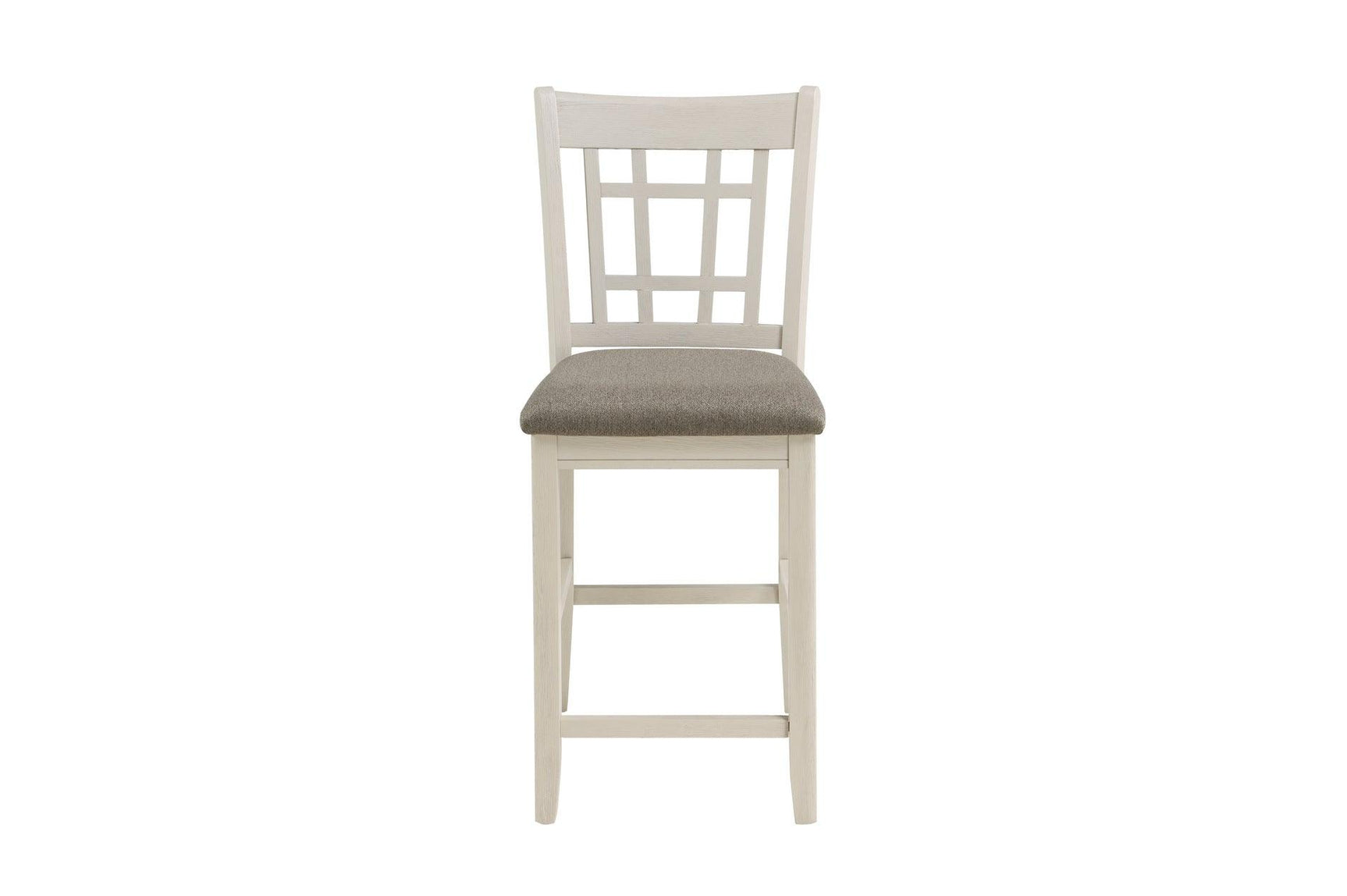 front view of Junipero White Dining Room Set with chairs