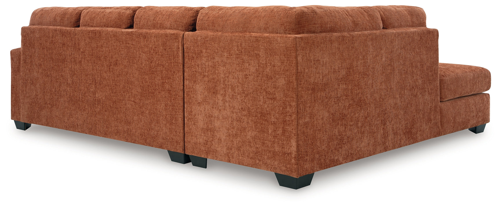 Back detail of Aviemore Spice chenille sectional