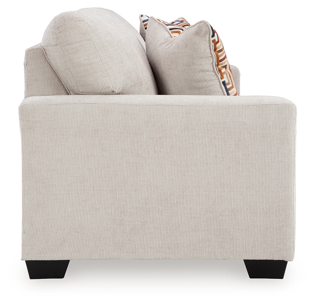 Aviemore Stone Chenille Queen Sofa Sleeper side profile view