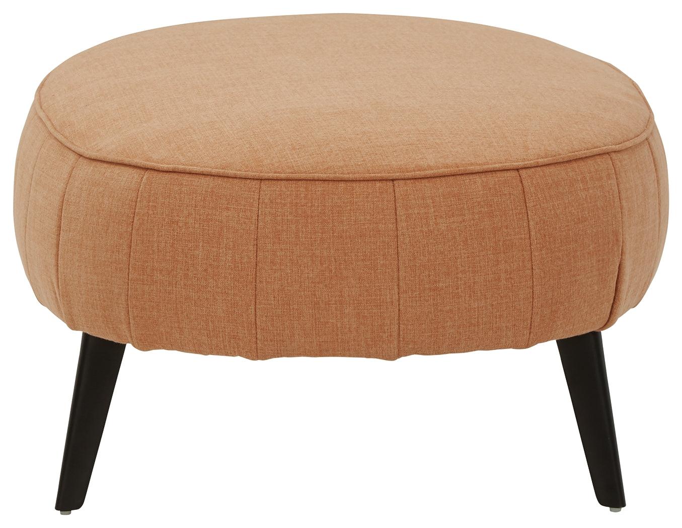 Hollyann Gray Chenille Ottoman alternative side