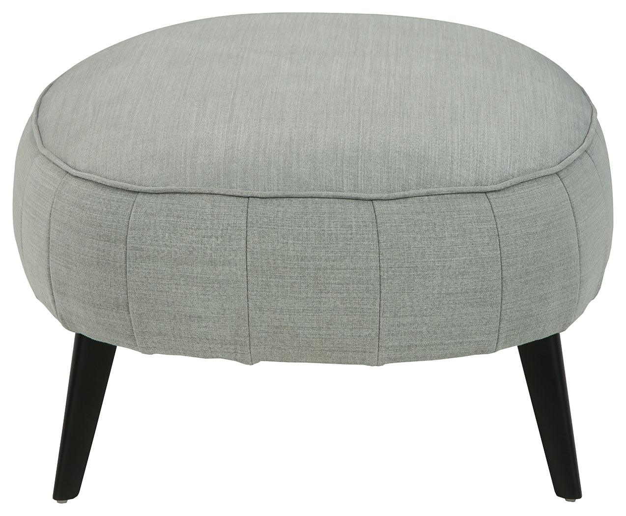 Hollyann Gray Chenille Oversized Accent Ottoman top view