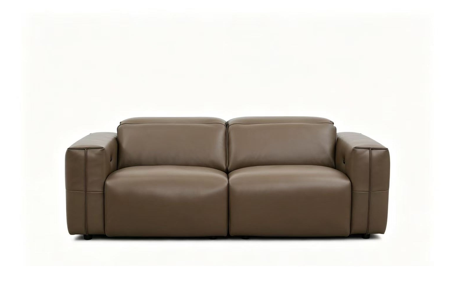 Ember Brown Italian Leather Match 2-Piece Power Reclining Sofa and Loveseat Set view 8