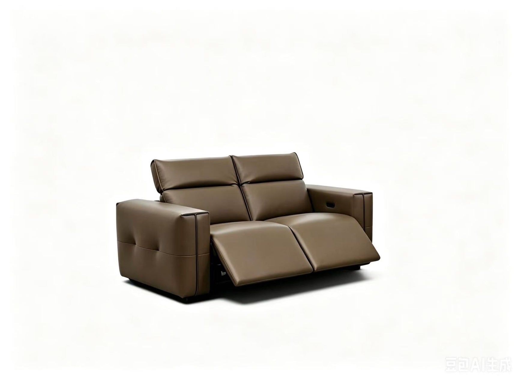 Ember Brown Italian Leather Match 2-Piece Power Reclining Sofa and Loveseat Set view 10