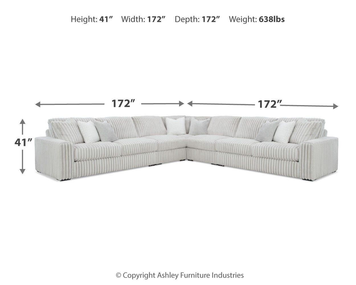 Stupendous Alloy 5-Piece Sectional with Ottoman - image 7