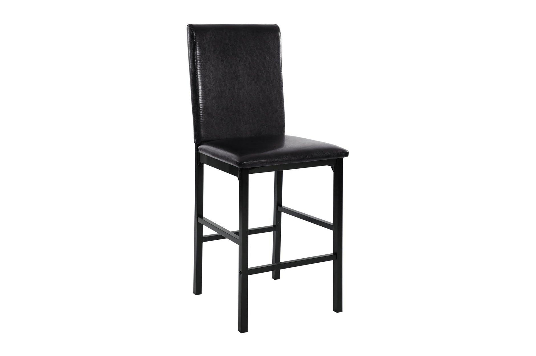 back view of leather dining chair