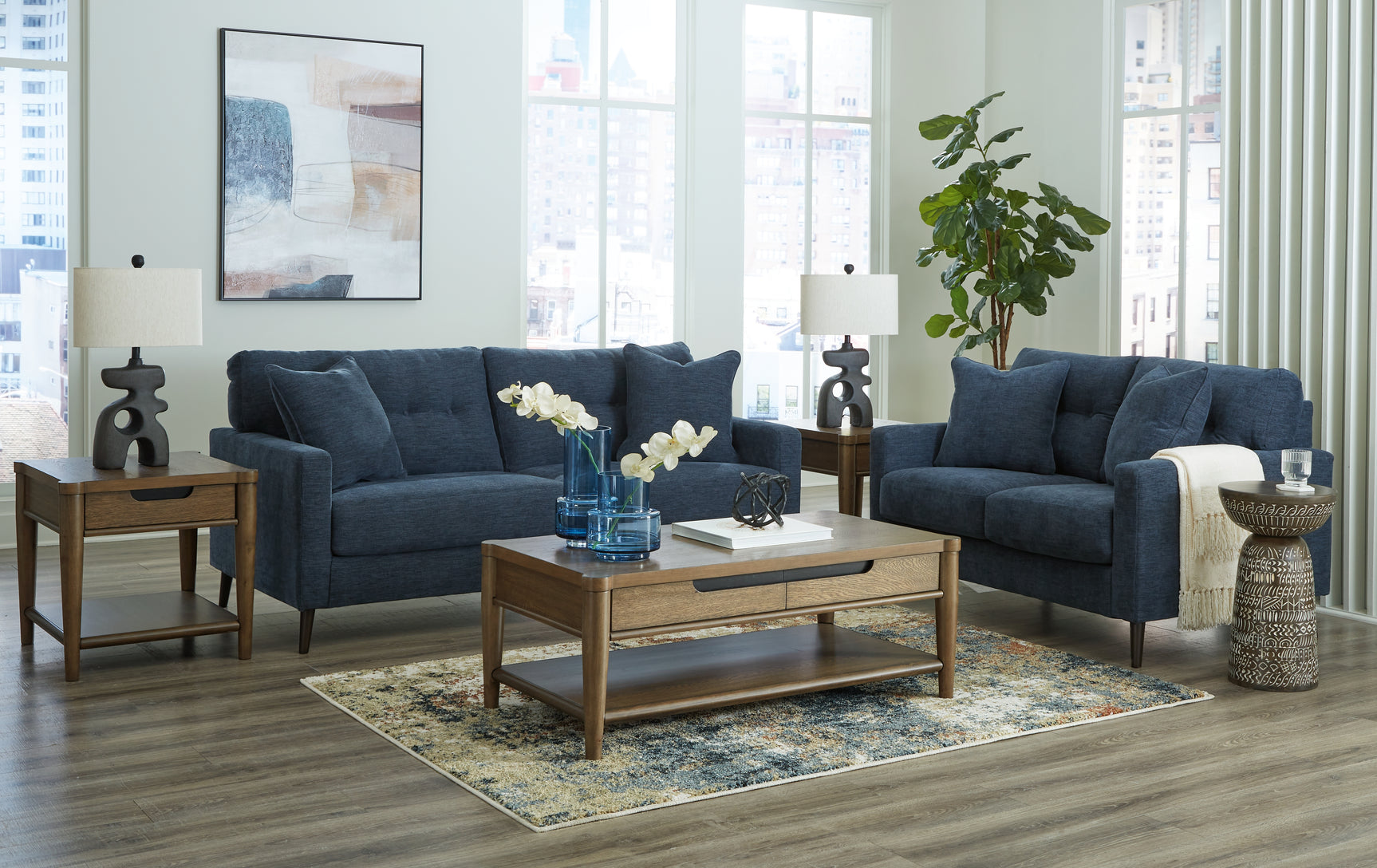 Roanhowe Brown Coffee Table and End Table Set