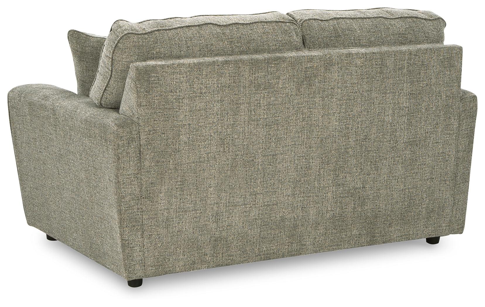 Cascilla Pewter Chenille Loveseat fabric swatch