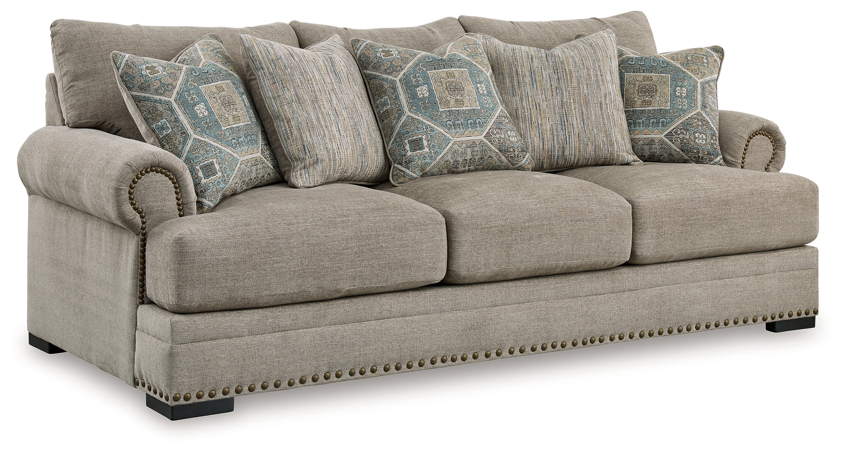 Full main view of 4-piece set including sofa and loveseat