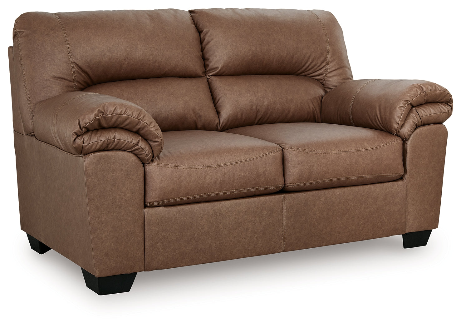 WillowBend Caramel Sofa and Loveseat set angled main view
