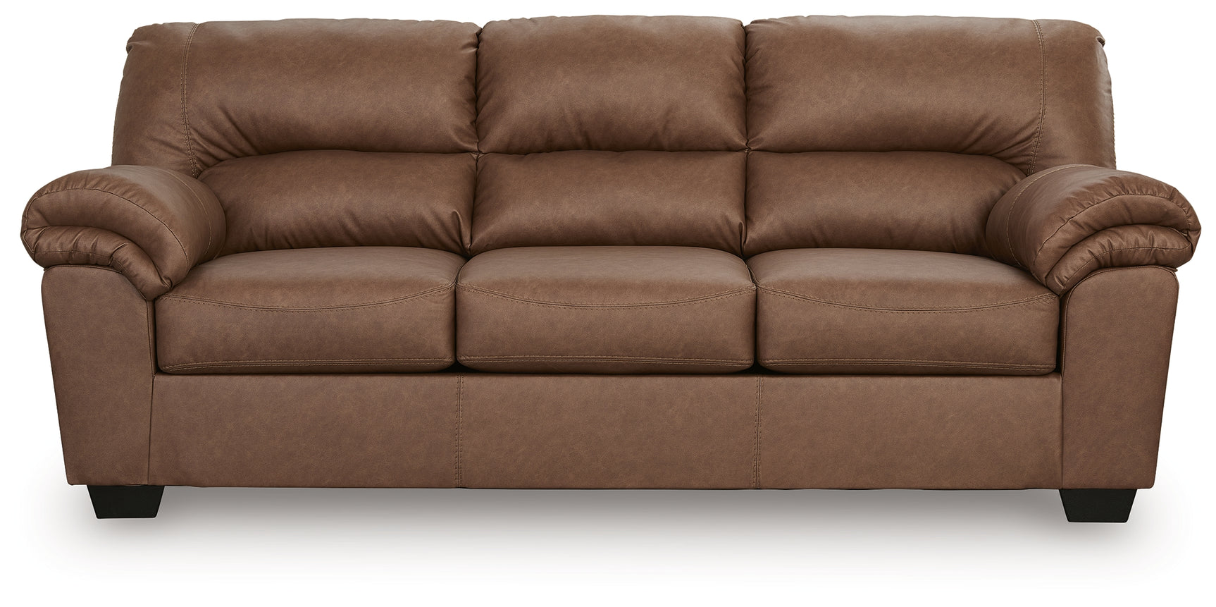 WillowBend Caramel Sofa and Loveseat detail close-up