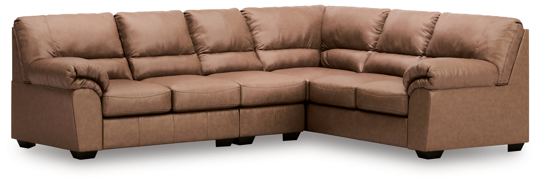 Room view with WillowBend Caramel Sectional sofa