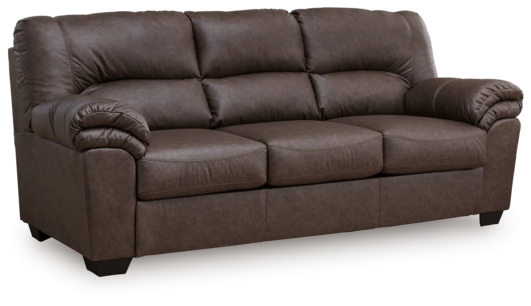 WillowBend Umber Sofa and Loveseat angled side view