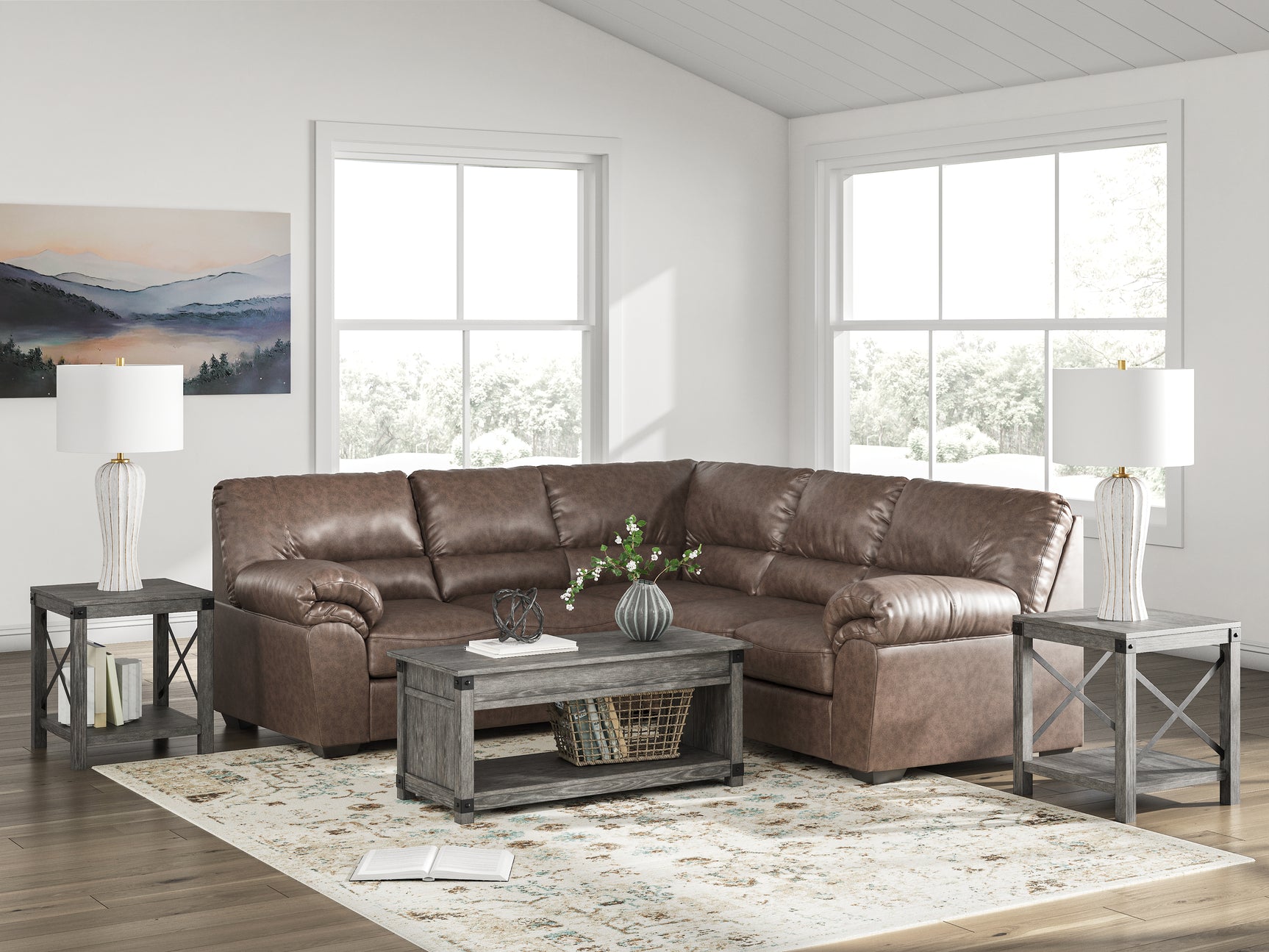 Close-up detail of sofa stitching and finish
