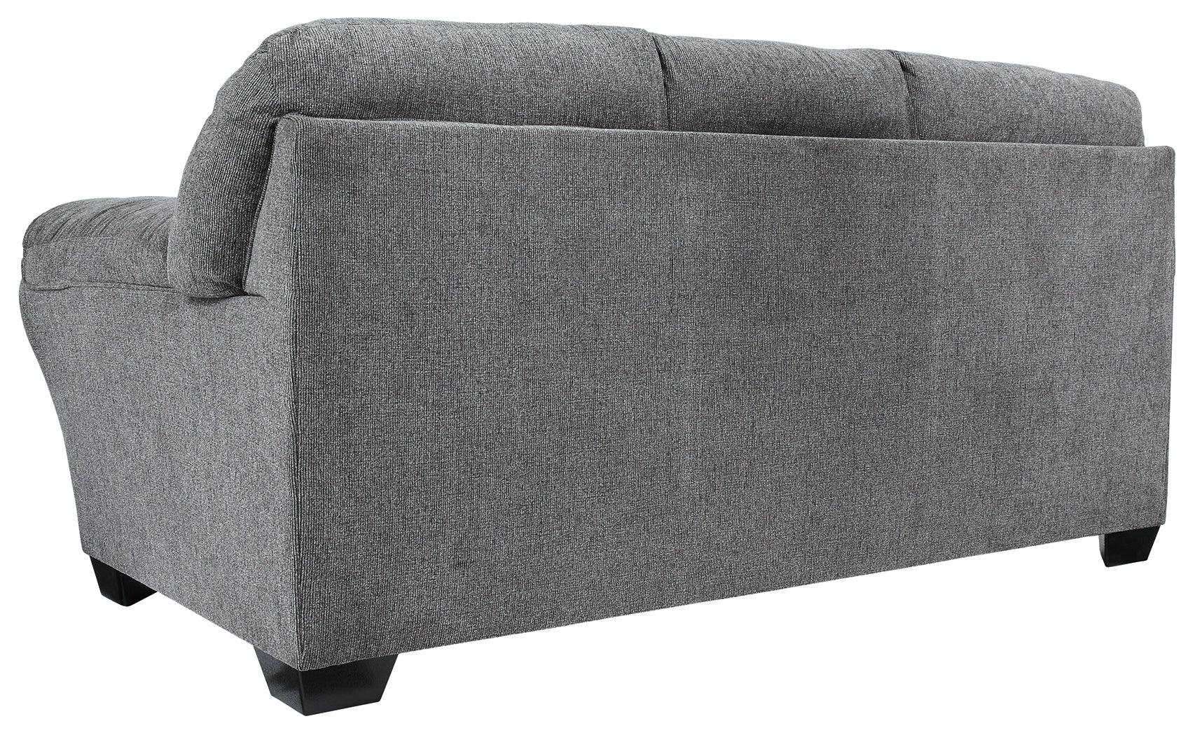 detail view of Allmaxx Pewter Chenille Sofa furniture
